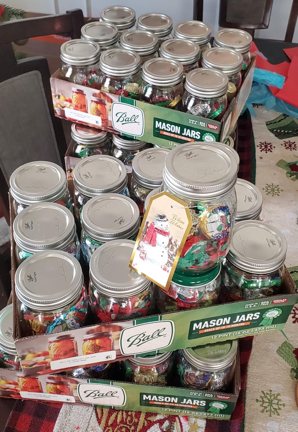 Mason Ball Jars 24 Jars with Lid - Regular Mouth - 16 oz by Jarden (24 Pack) - Customer Photo 1