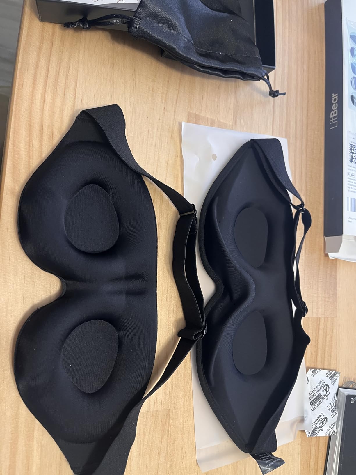 LitBear Sleep Mask for Side Sleeper Women Men, Eye Mask for Sleeping Light Blocking, 3D Contoured Cup Sleeping Mask, Soft Breathable Sleep Eye Mask with Adjustable Elastic Strap for Travel - Customer Photo 1