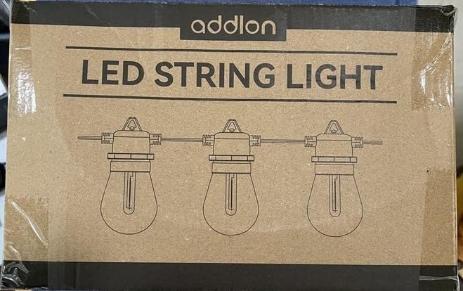 addlon 50FT LED Outdoor String Lights with Edison Shatterproof Bulbs, Weatherproof Strand, Commercial Grade Patio Lights, Decorative for Garden or Patio, Black - Customer Photo 2