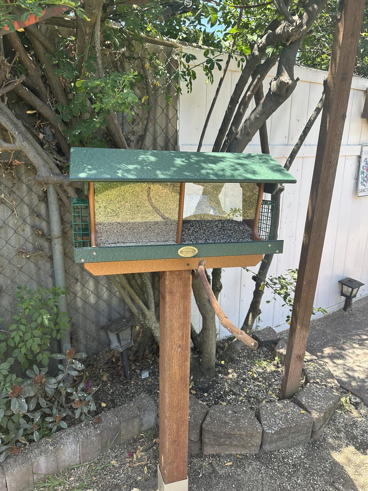 DutchCrafters Large Poly Plastic Bird Feeders for Outdoors with Two Suet Cages, Outdoor Bird Feeder for Wild Birds, Holds 2 Suet Cakes and Seed - USA Amish Made - Customer Photo 1