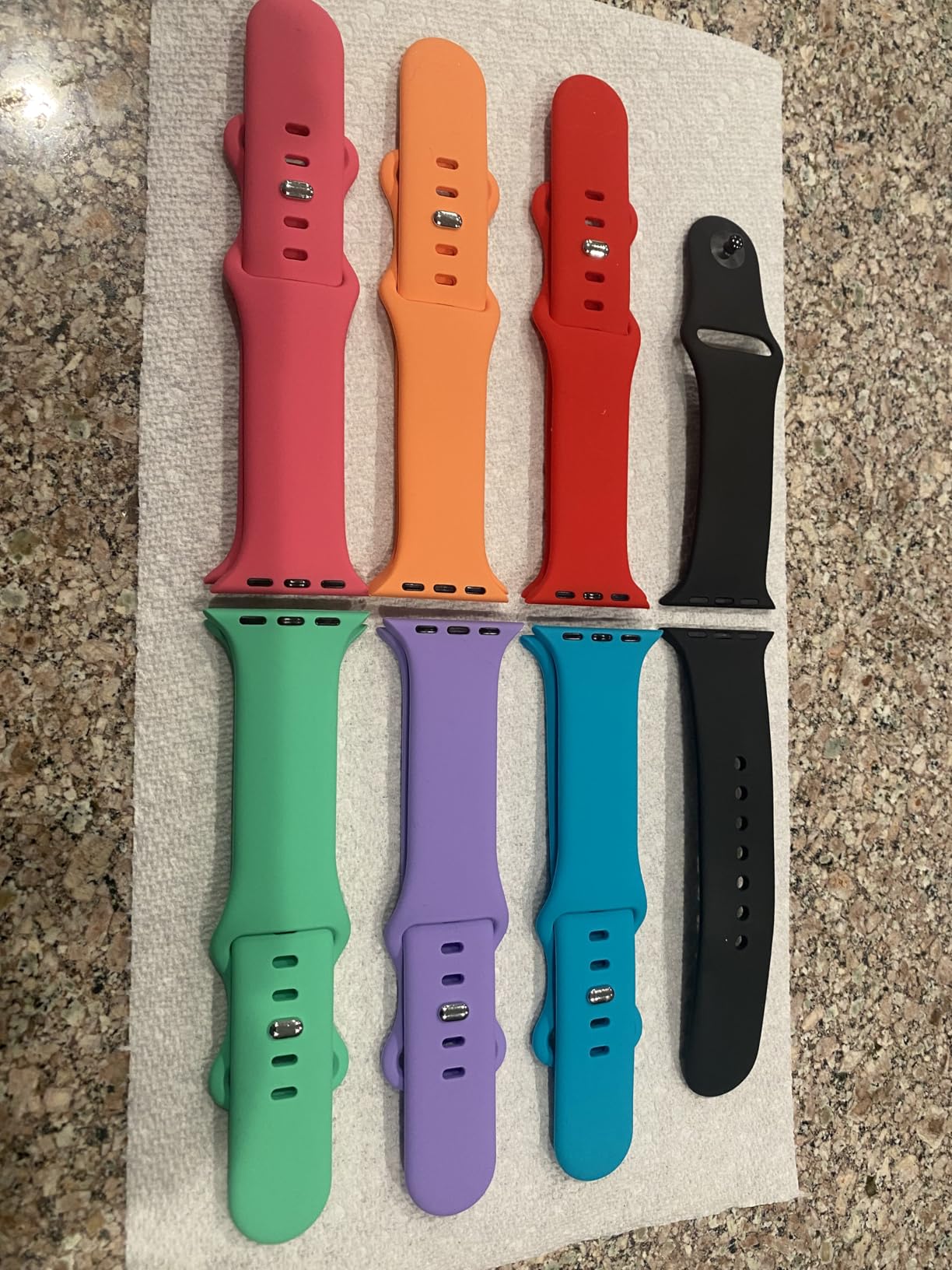 AMSKY 6 Pack Sport Bands Compatible with Apple Watch Band 38mm 40mm 41mm 42mm, Silicone iWatch Bands Soft Breathable with Sport Loop for Women Men Small Wrists Series 11 10 9 8 7 6 5 4 3 2 1 SE Customer Review AMSKY 6 Pack Sport Bands Compatible with Apple Watch Band 38mm 40mm 41mm 42mm, Silicone iWatch Bands Soft Breathable with Sport Loop for Women Men Small Wrists Series 11 10 9 8 7 6 5 4 3 2 1 SE - Customer Photo 4
