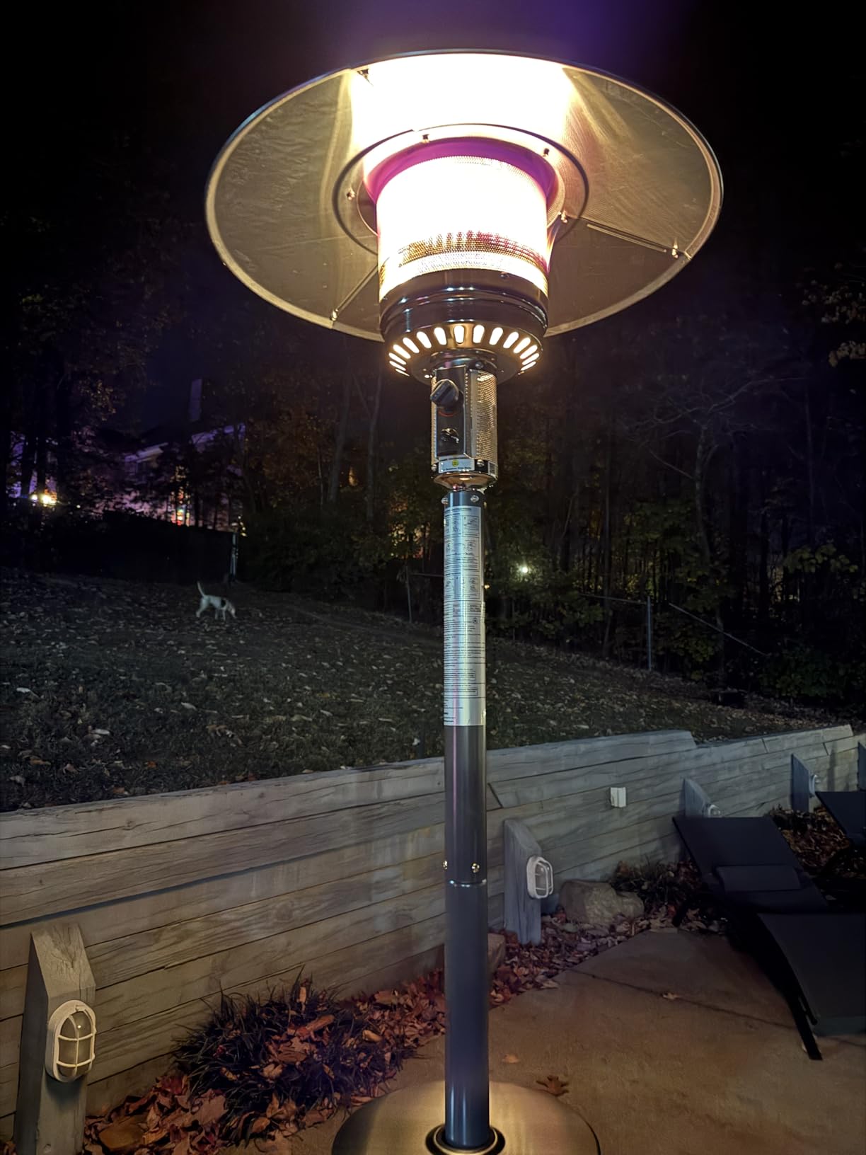 EAST OAK 50,000 BTU Patio Heater with Sand Box, Table Design, Double-Layer Stainless Steel Burner, Wheels, Triple Protection System, Outdoor Heater for Home and Residential, Polar Night - Customer Photo 2