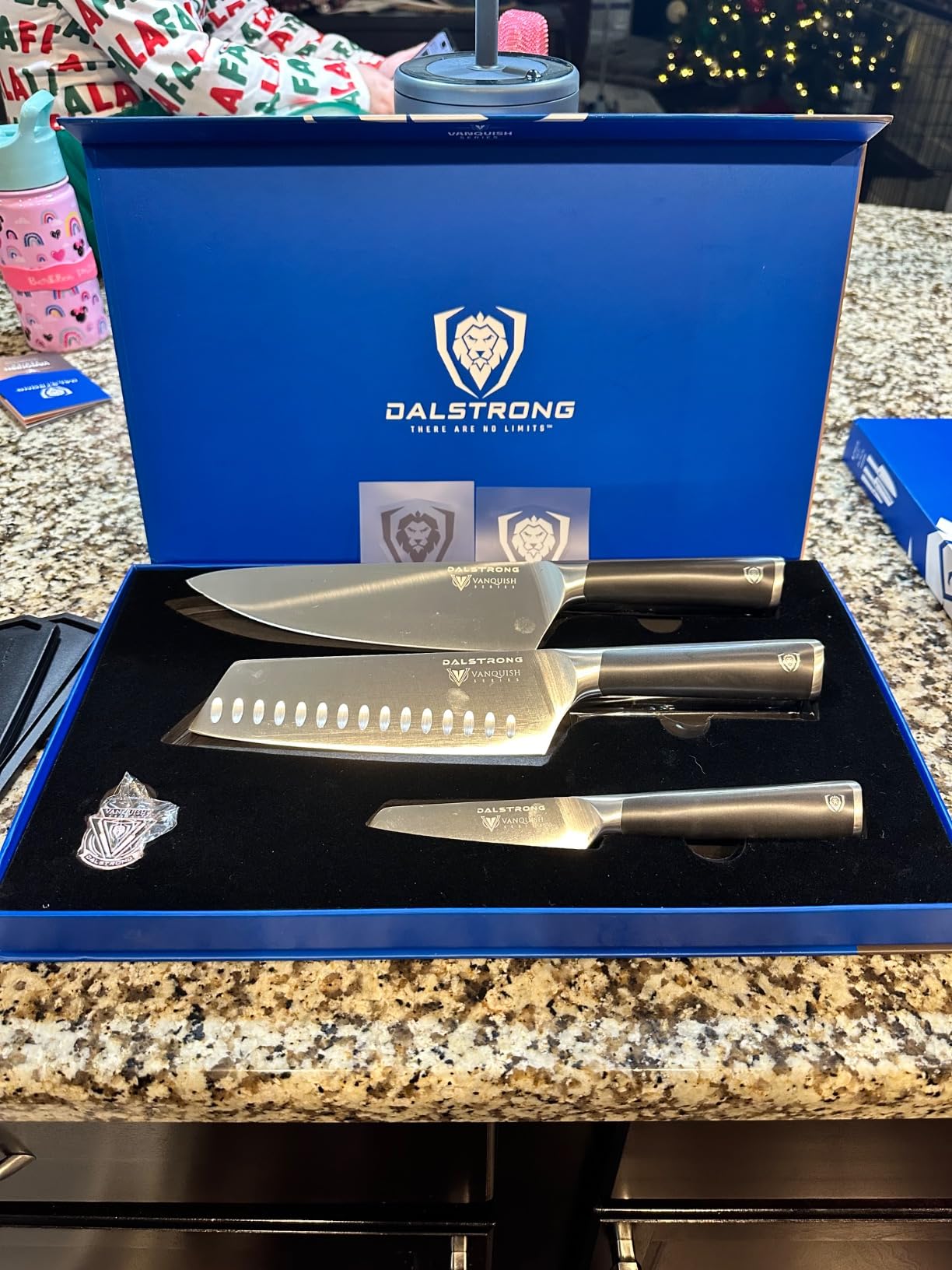 Dalstrong 3pc Knife Set - Vanquish Series - Forged High Carbon German Steel - Black Handle - Chef Knife, Santoku and Paring - Razor Sharp Kitchen Set - NSF Certified - Customer Photo 2
