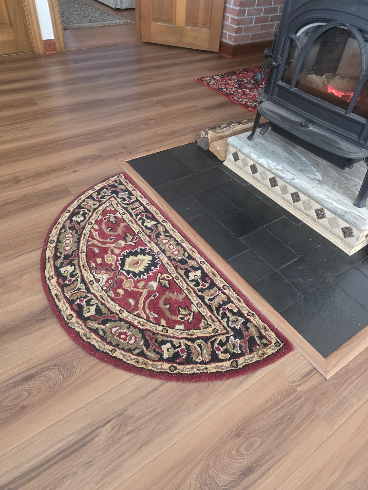 Mark&Day Wool Rugs, 5x8 Kinistino Traditional Charcoal Area Rug, Grey Brown Cream Carpet for Living Room, Bedroom or Kitchen (5' x 8') - Customer Photo 1