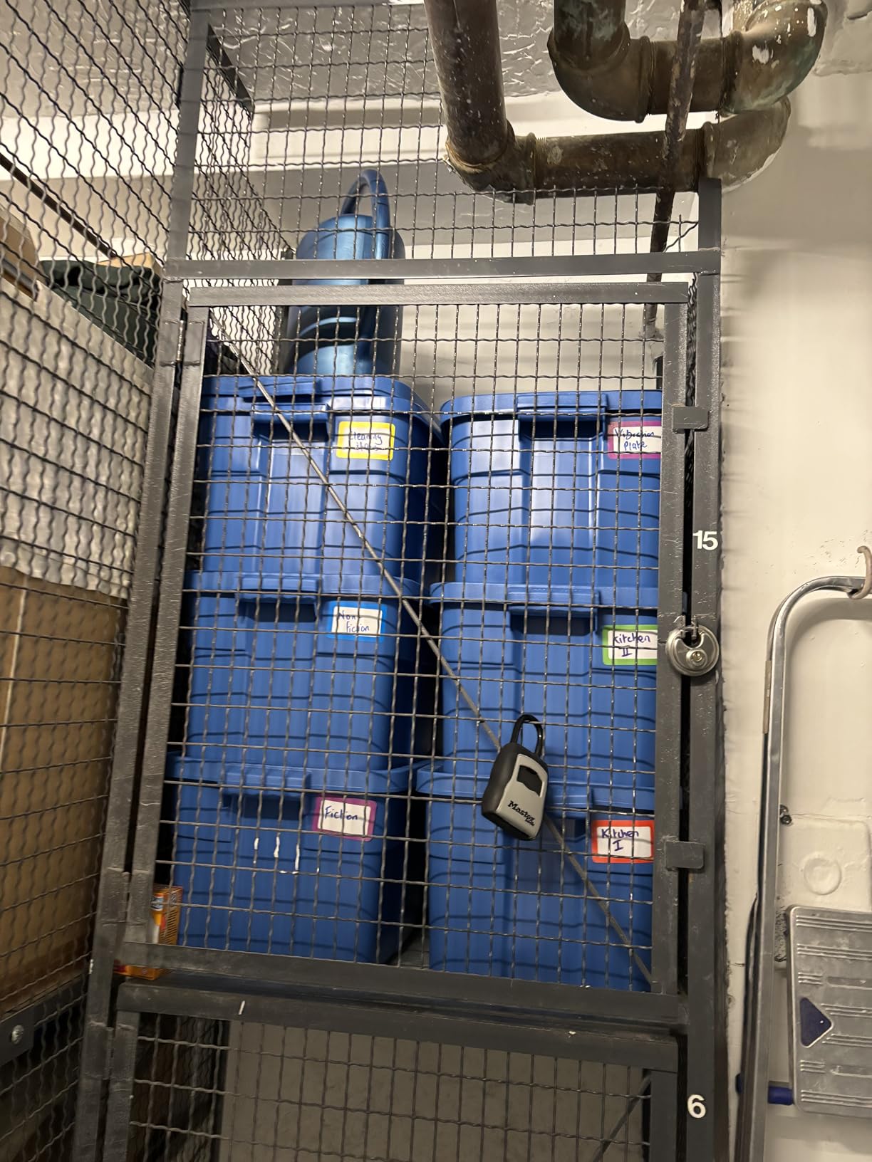 Rubbermaid Roughneck Tote 18 Gal, 6 Pack, Made in USA, Heritage Blue, Rugged Plastic Stackable Storage Bins with Lids and Handles Customer Review Rubbermaid Roughneck Tote 18 Gal, 6 Pack, Made in USA, Heritage Blue, Rugged Plastic Stackable Storage Bins with Lids and Handles - Customer Photo 1