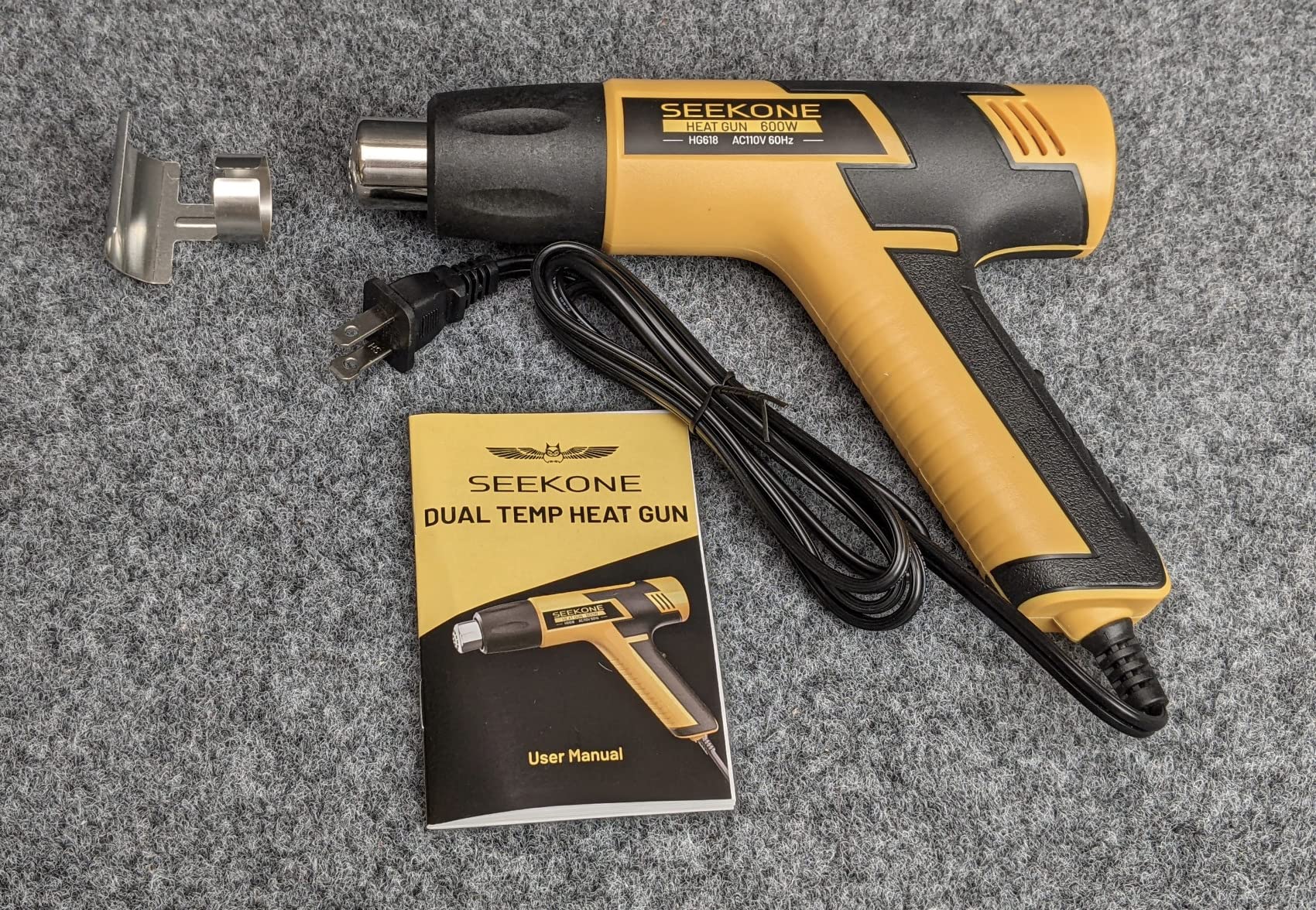 SEEKONE Mini Heat Gun, 600W Dual Temperature Hot Air Gun Tool 572°F&932°F, With 4.9Ft Long Cable and Overheat Protection for Crafts, Embossing, Paint Stripping, Shrink Wrap, and Heat Shrink Tube Customer Review SEEKONE Mini Heat Gun, 600W Dual Temperature Hot Air Gun Tool 572°F&932°F, With 4.9Ft Long Cable and Overheat Protection for Crafts, Embossing, Paint Stripping, Shrink Wrap, and Heat Shrink Tube - Customer Photo 4