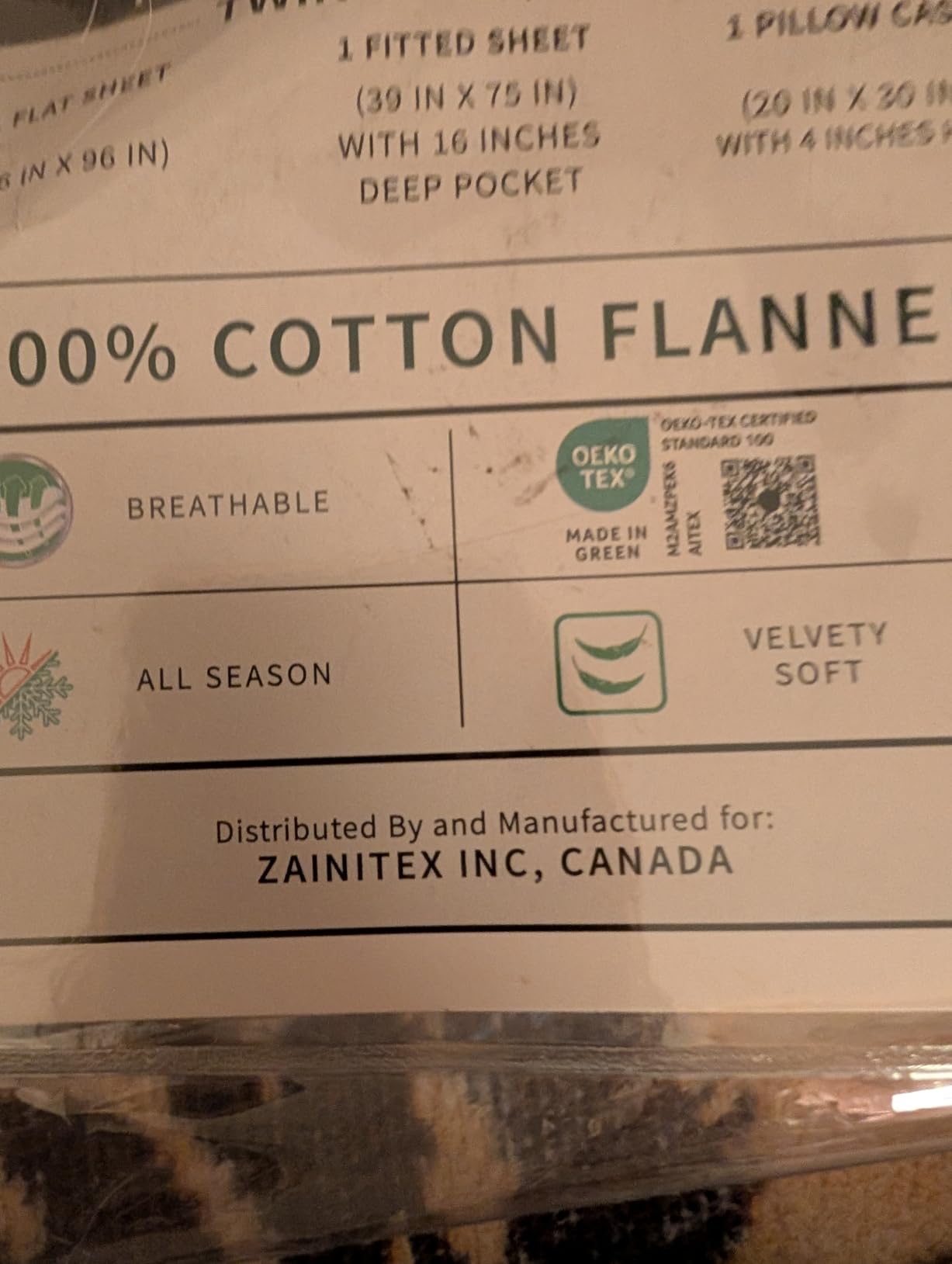 RUVANTI 100% Cotton Flannel Sheets Queen Size - 4 Piece Warm, Soft & Breathable, Deep Pocket, Double Brushed Cozy All Season Bedding Set, Cream - Customer Photo 1