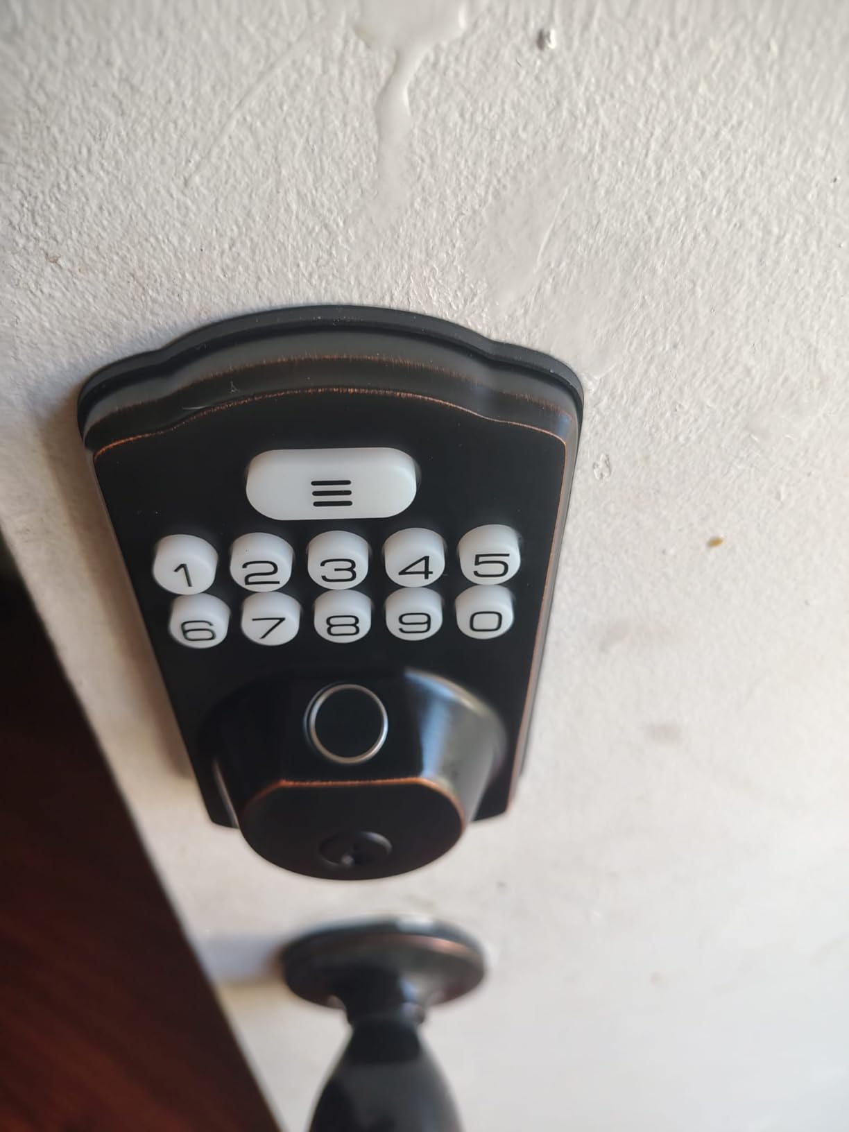 Veise KS02A Fingerprint Keyless Entry Door Lock, Auto Lock, Electronic Keypad Deadbolt for Front Door, Biometric, Anti-Peeping Password, Easy Install, Satin Nickel customer photo 1