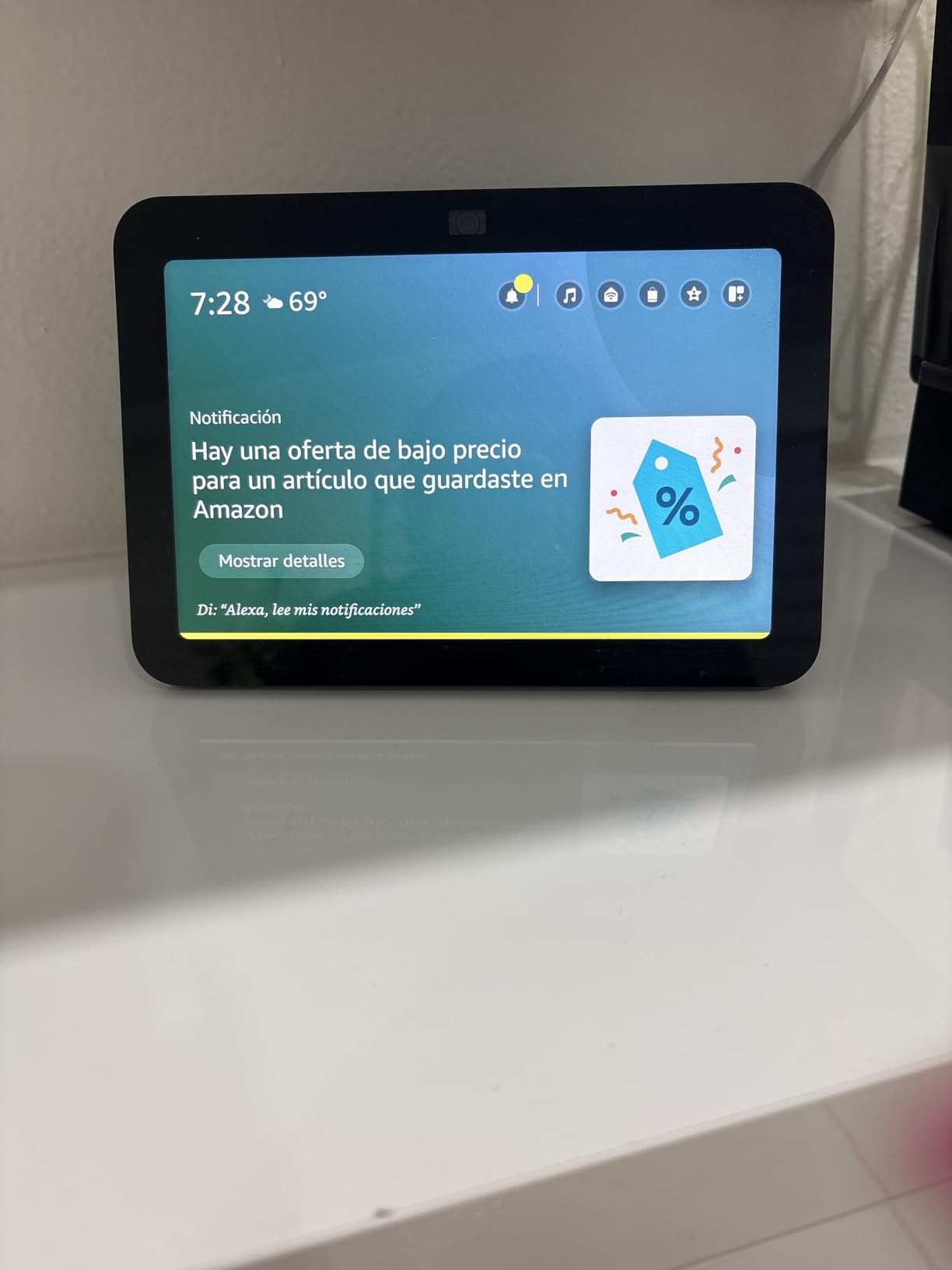 Amazon Echo Show 8, With Spatial Audio, Smart Home Hub, ideal for open living spaces, Designed for Alexa+, Charcoal - Customer Photo 1