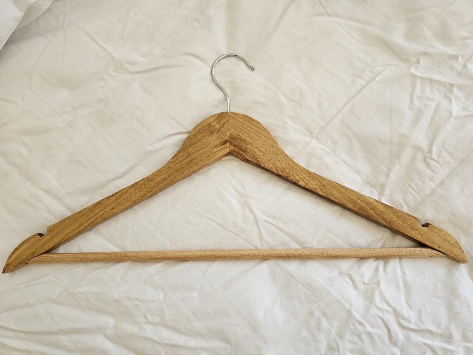 Utopia Home Premium Wooden Hangers 30 Pack - Heavy Duty & Durable Coat Hanger - Wood Hanger with 360-Degree Rotatable Hook - Clothes Hangers with Non-Slip Shoulder Notches For Shirts & Coats (Natural) - Customer Photo 2