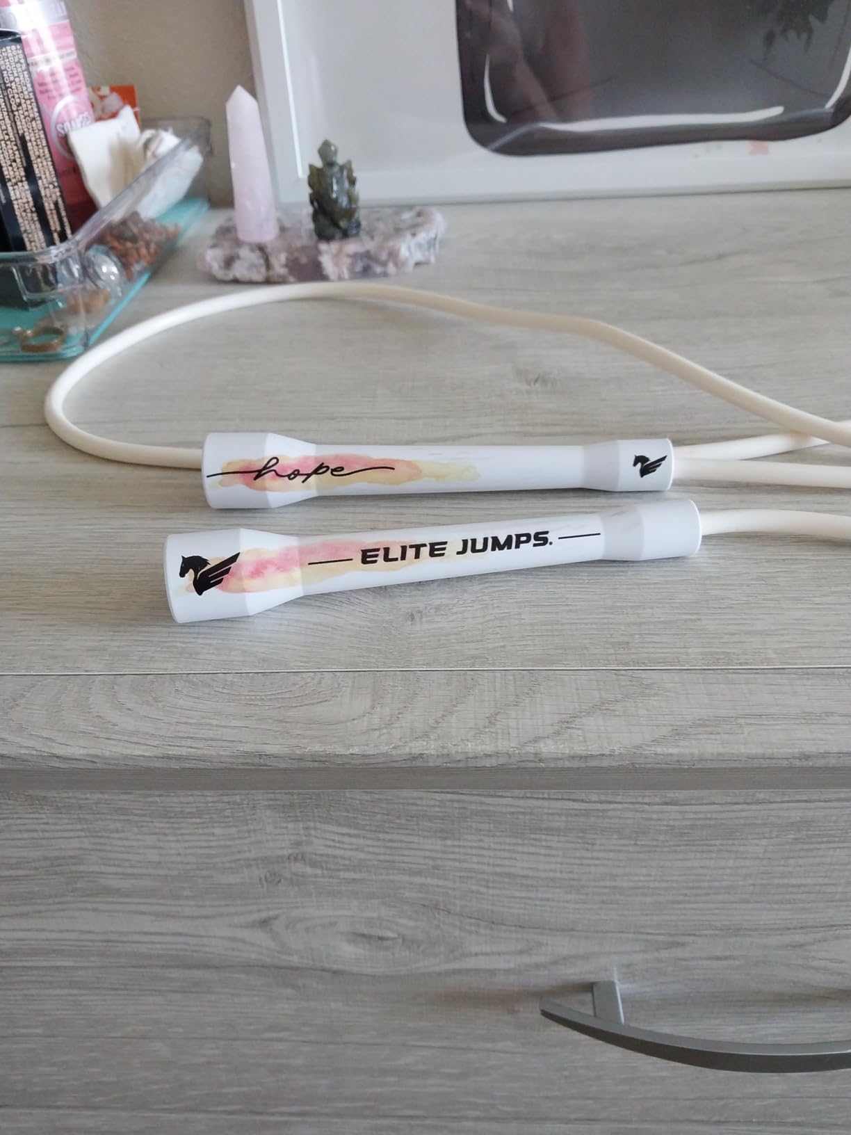 Elite Jumps Adjustable Jump Rope – 6mm PVC Training Rope for Fitness & Cardio | Indoor/Outdoor Skipping Rope with Unbreakable Handles, Non-Kinking Cord & Smooth Rotation for Boxing & Strength Customer Review Elite Jumps Adjustable Jump Rope – 6mm PVC Training Rope for Fitness & Cardio | Indoor/Outdoor Skipping Rope with Unbreakable Handles, Non-Kinking Cord & Smooth Rotation for Boxing & Strength - Customer Photo 4