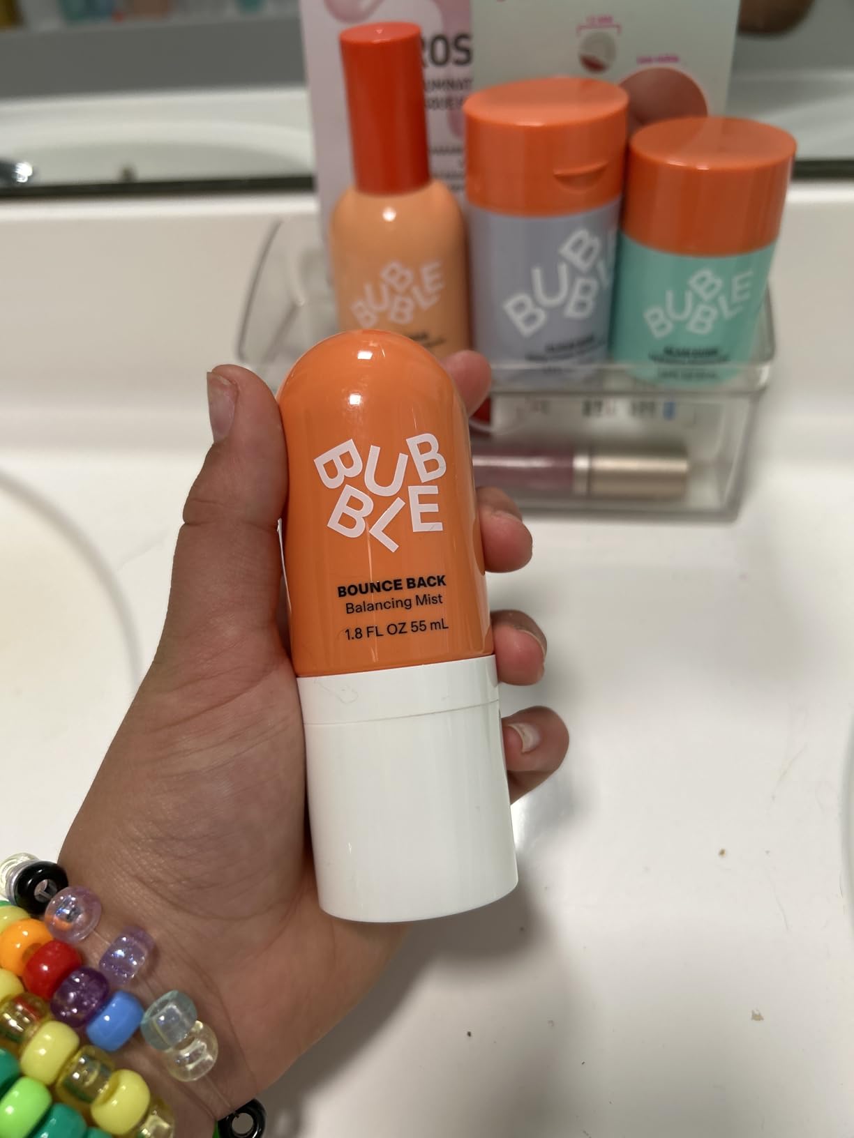 Bubble Skincare Bounce Back Hydrating Toner Spray - Balancing + Pore Minimizing Toner for Face - Made With Niacinamide + Willow Bark to Help Even and Mattify Oily Skin - On-The-Go Skin Care (55ml) - Customer Photo 2