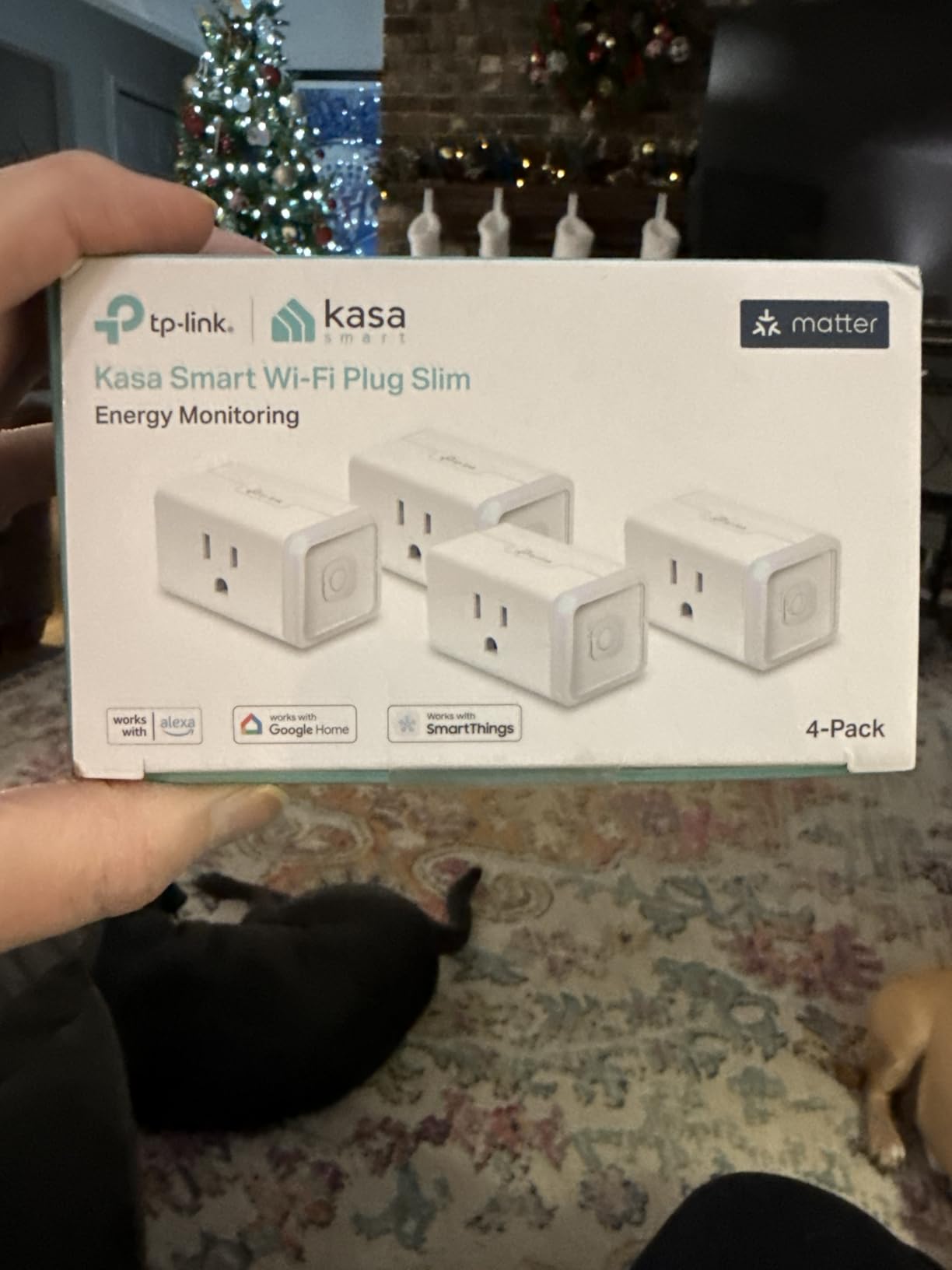 Kasa Matter Smart Plug w/ Energy Monitoring, Compact Design, 15A/1800W Max, Super Easy Setup, Works with Apple Home, Alexa & Google Home, UL Certified, 2.4G Wi-Fi Only, White, KP125M (4-Pack) - Customer Photo 2