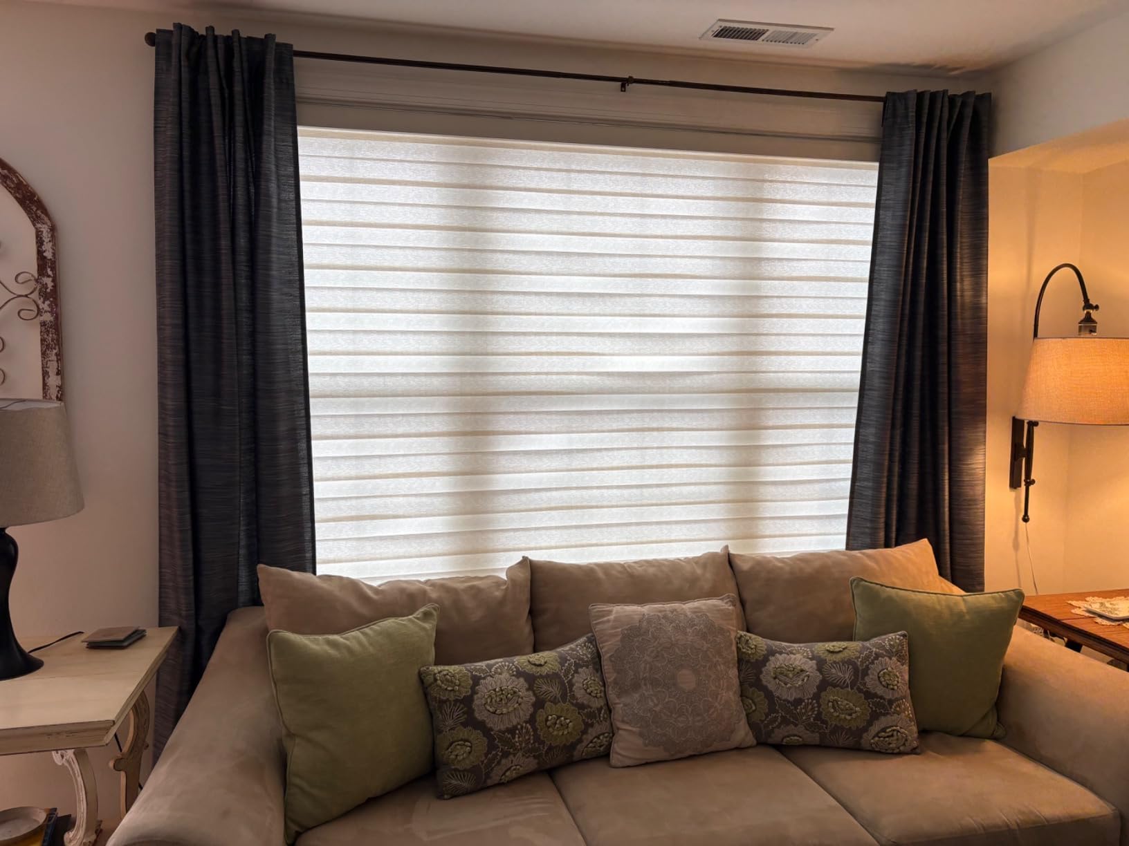 Tokblind Motorized Zebra Shades with Remote Control, Electric Dual Layer Sheer Roller Blind Work with Alexa via Hub, Smart Day and Night Horizontal Blinds for Windows Customer Review Tokblind Motorized Zebra Shades with Remote Control, Electric Dual Layer Sheer Roller Blind Work with Alexa via Hub, Smart Day and Night Horizontal Blinds for Windows - Customer Photo 1
