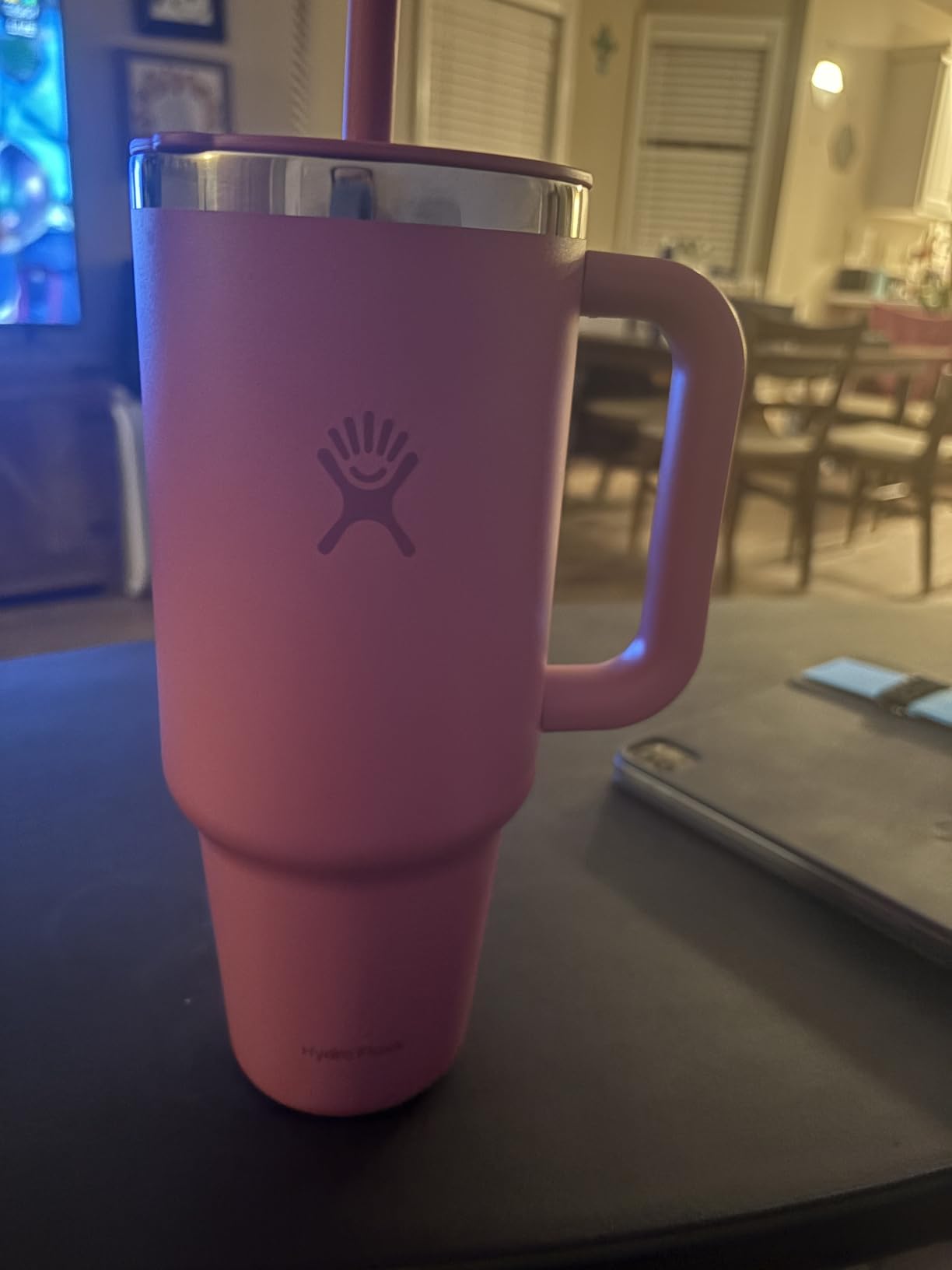 Hydro Flask Travel Tumbler with Handle, Lid and Straw - Insulated Stainless Steel in 40 Oz Black - Customer Photo 1