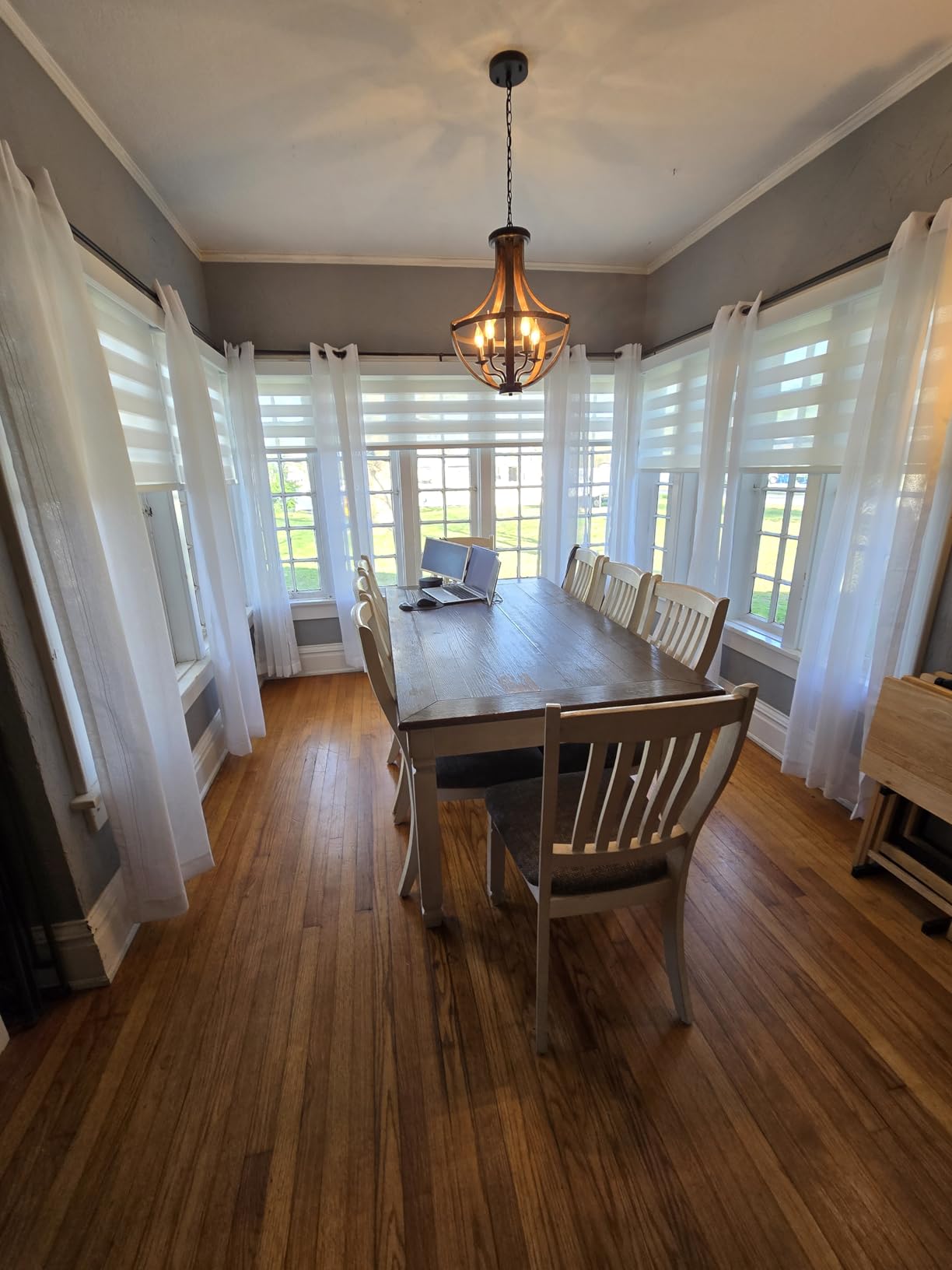 Changshade Smart Motorized Zebra Roller Blinds Shades for Indoor Windows Doors Remote Control, Cordless Electric Automatic Custom Size Work with Alexa, Google Home, Apple Homekit Customer Review Changshade Smart Motorized Zebra Roller Blinds Shades for Indoor Windows Doors Remote Control, Cordless Electric Automatic Custom Size Work with Alexa, Google Home, Apple Homekit - Customer Photo 2