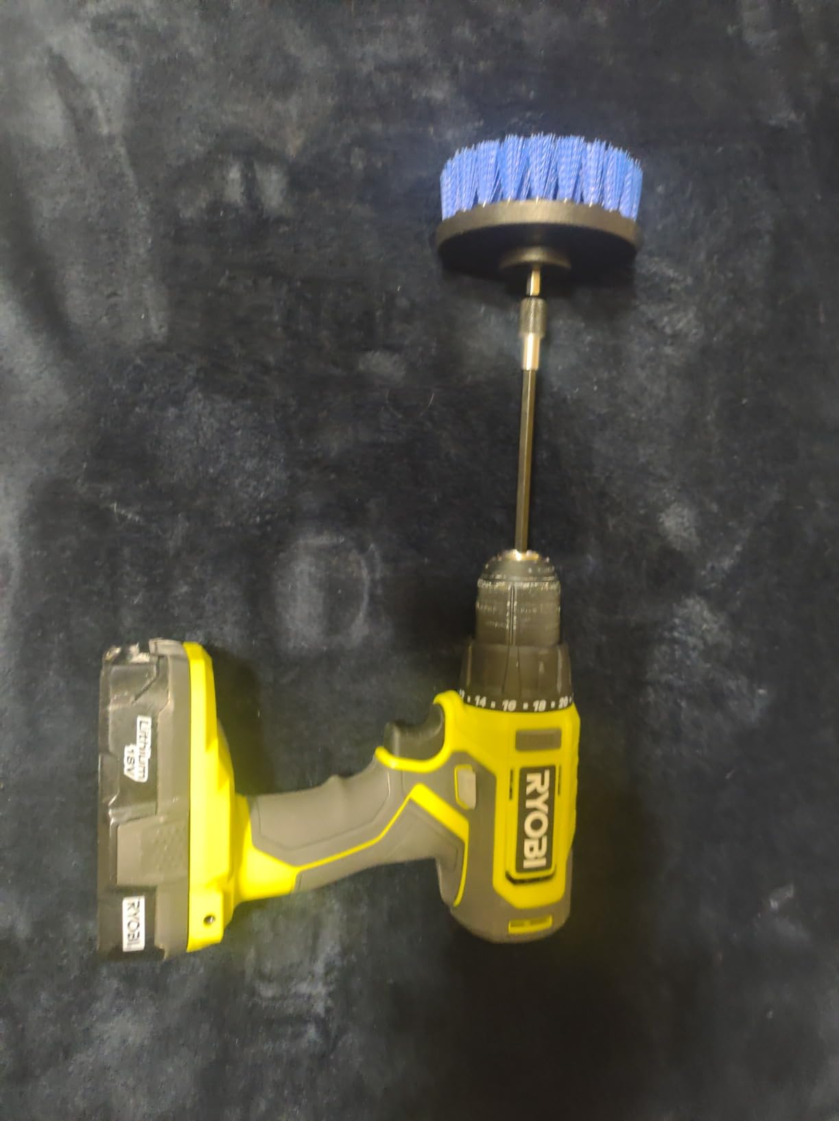 Diamond Shine 4 Inch Medium Drill Brush Attachment & 6 Inch Extension - Scrubbing and Cleaning - Tile, Grout, Bathtub, Shower, Sink - Customer Photo 1
