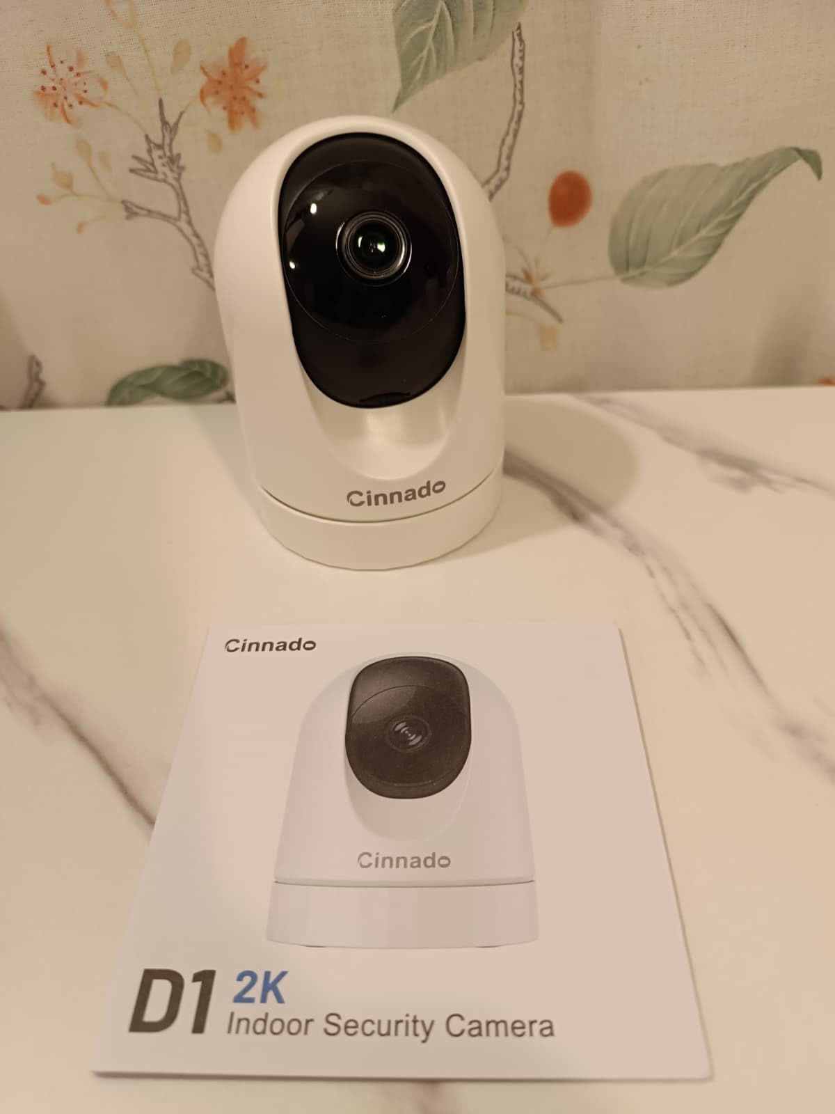 Cinnado 2K Home Security Cameras-2.4Ghz WiFi Indoor Camera with 360deg Motion Detection for Pets/Nanny/Baby/Dog, 2 Way Audio, 24/7 SD Card Storage, Cloud Storage, Works with Alexa & Google Home, D1 4P customer photo 2