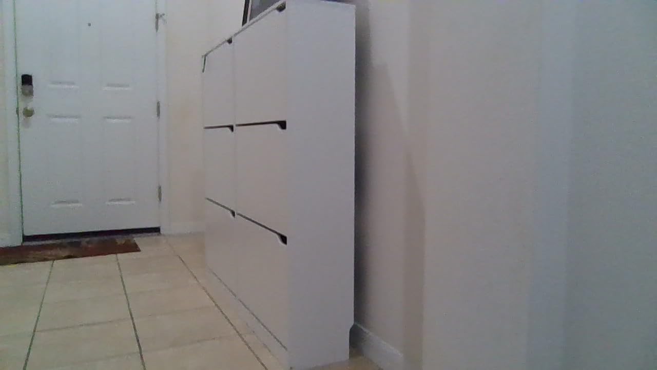BORNOON Shoe Cabinet with 3 Flip Drawers, Hidden Wood Shoe Cabinet,Freestanding Shoe Storage Cabinet for Entryway Hallway.White. 47.2