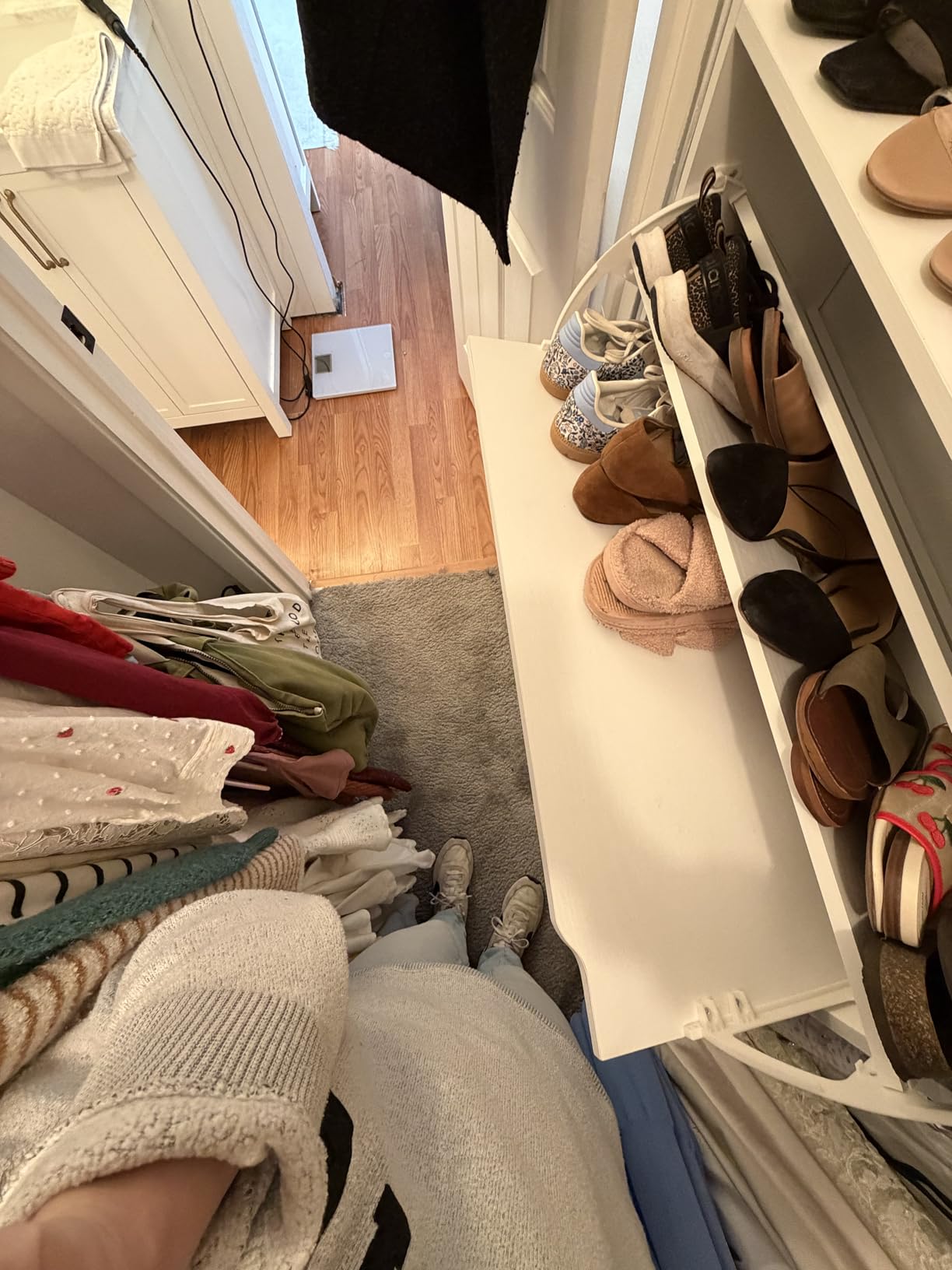 BORNOON Shoe Cabinet with 3 Flip Drawers, Hidden Wood Shoe Cabinet,Freestanding Shoe Storage Cabinet for Entryway Hallway.White. 47.2