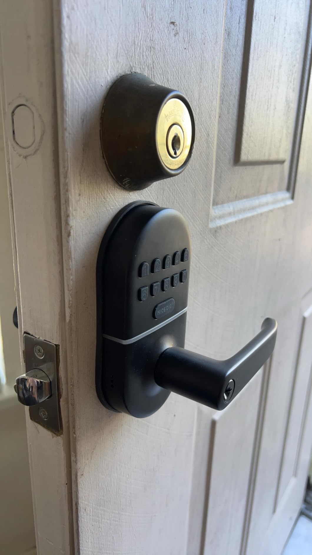 Keypad Door Lock with Handle: Keyless Entry Smart Lock for Front Door, NICE DIGI Electronic Digital Door Lock, Easy Installation customer photo 2