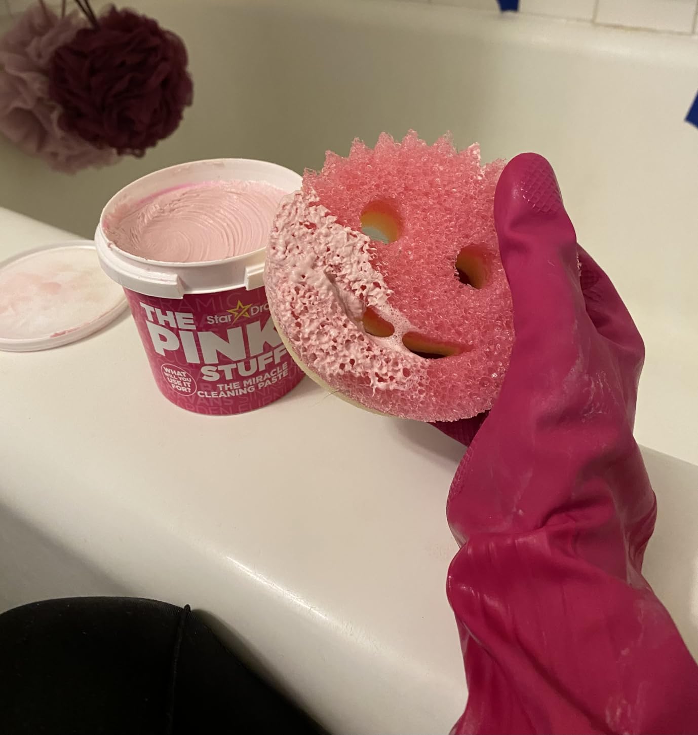Scrub Daddy Scrub Mommy Sponges - Dish Scrubber + Non-Scratch Cleaning Sponges Kitchen, Bathroom + Multi-Surface Safe - Dual-Sided Dish Sponges for Scrubbing - Online Exclusive (3 Count) - Customer Photo 2