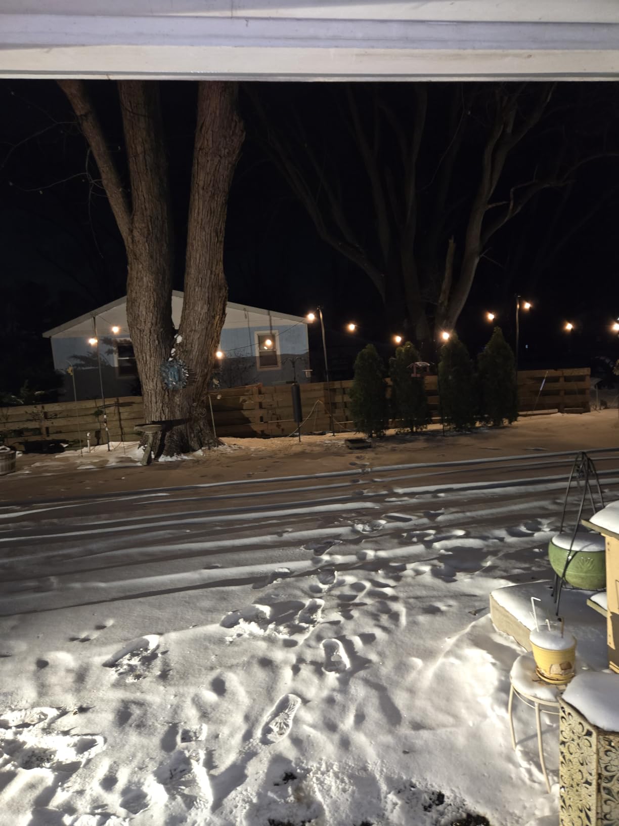 addlon 100FT(50FT*2) LED Outdoor String Lights with Remote Waterproof Patio Lights with Shatterproof ST38 Replaceable Bulbs, Dimmable Outside Hanging Light Connectable for Porch, Backyard, 2200K - Customer Photo 1