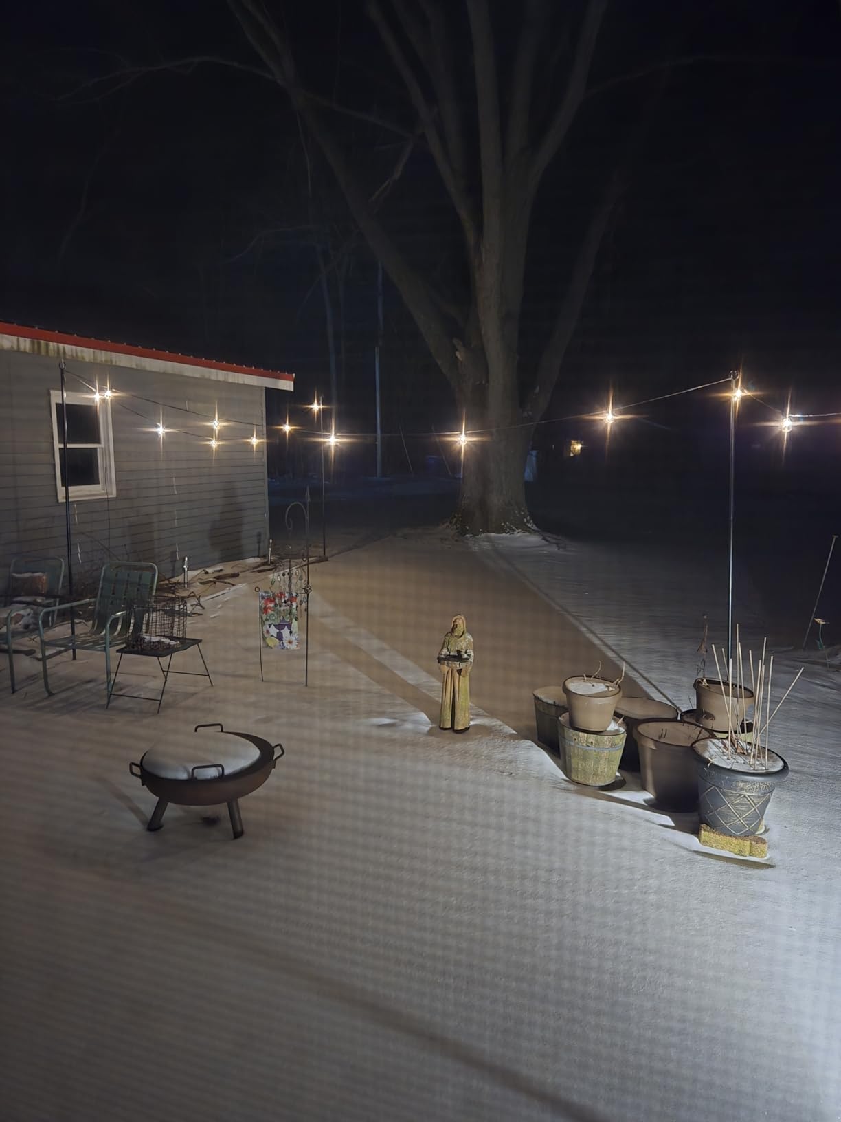 addlon 100FT(50FT*2) LED Outdoor String Lights with Remote Waterproof Patio Lights with Shatterproof ST38 Replaceable Bulbs, Dimmable Outside Hanging Light Connectable for Porch, Backyard, 2200K - Customer Photo 2