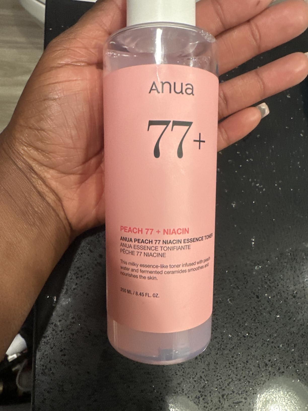Anua Peach 77 Niacin Essence Toner 250ml / Brightening Toner for Face, Niacinamide, Panthenol, Ceramides, Facial Toner for Glass Skin, Korean Skin Care - Customer Photo 2