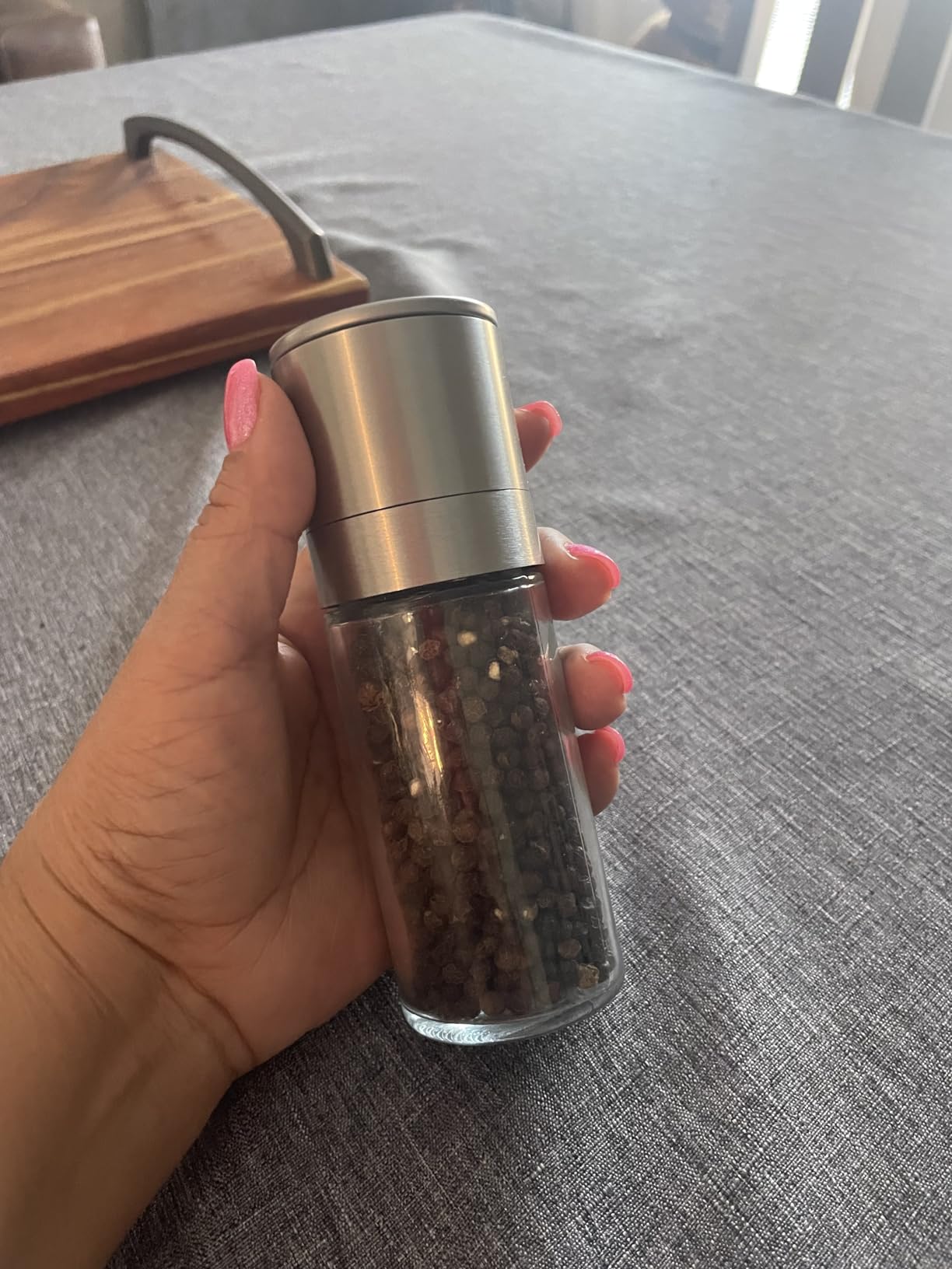Gulex Salt and Pepper Grinder Set, Pepper Mill, Sea Salt Shaker Grinder Refillable, Adjustable Coarseness, Stainless Steel with Ceramic Rotor - Customer Photo 1