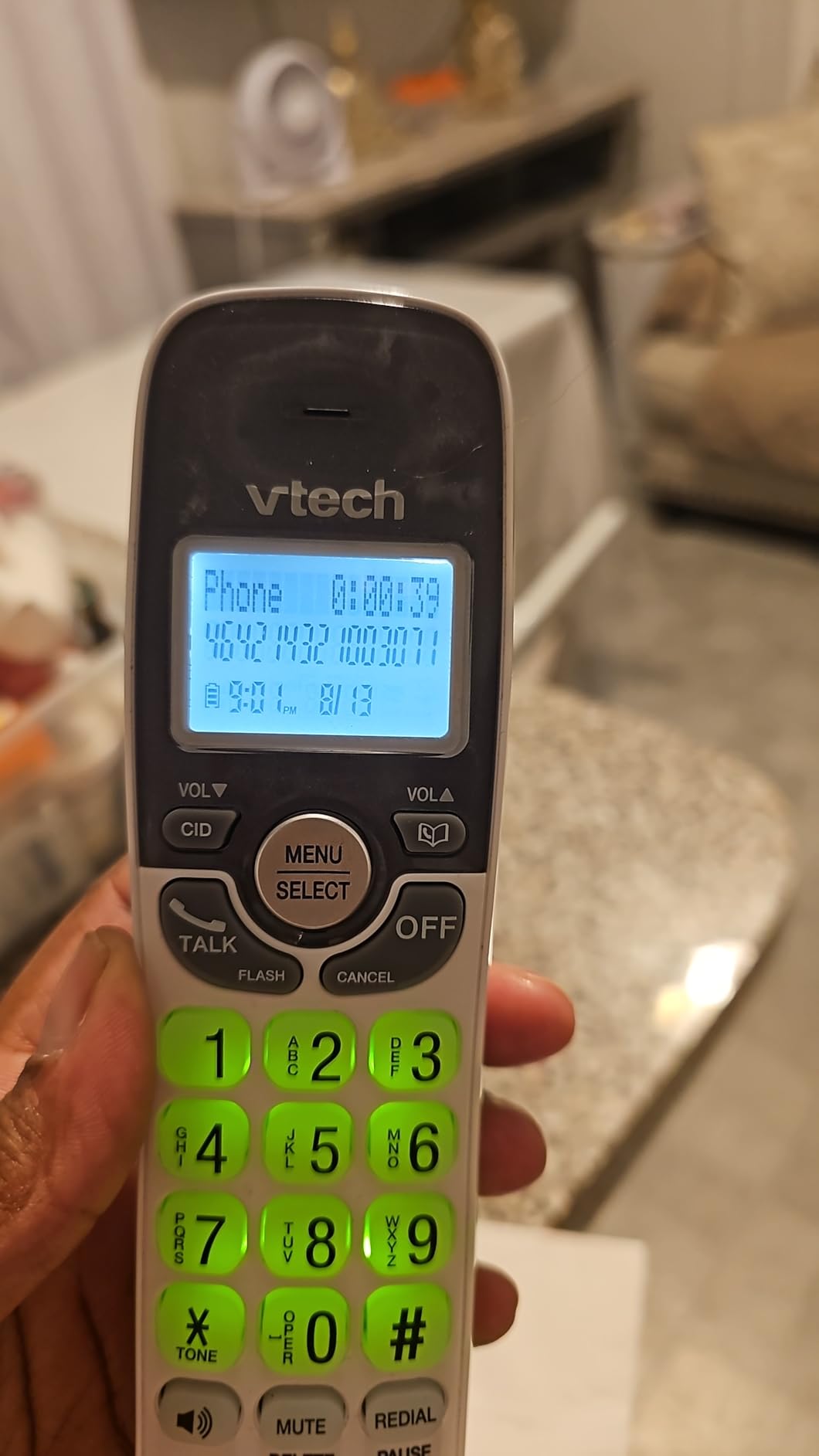 [New] VTech VG134-11 DECT 6.0 Cordless Home Phone with Bluetooth Connection, Digital Answering Machine, Backlit Display, Full Duplex Speakerphone, Caller ID/Call Waiting, 1000 ft Range (Black) - Customer Photo 2