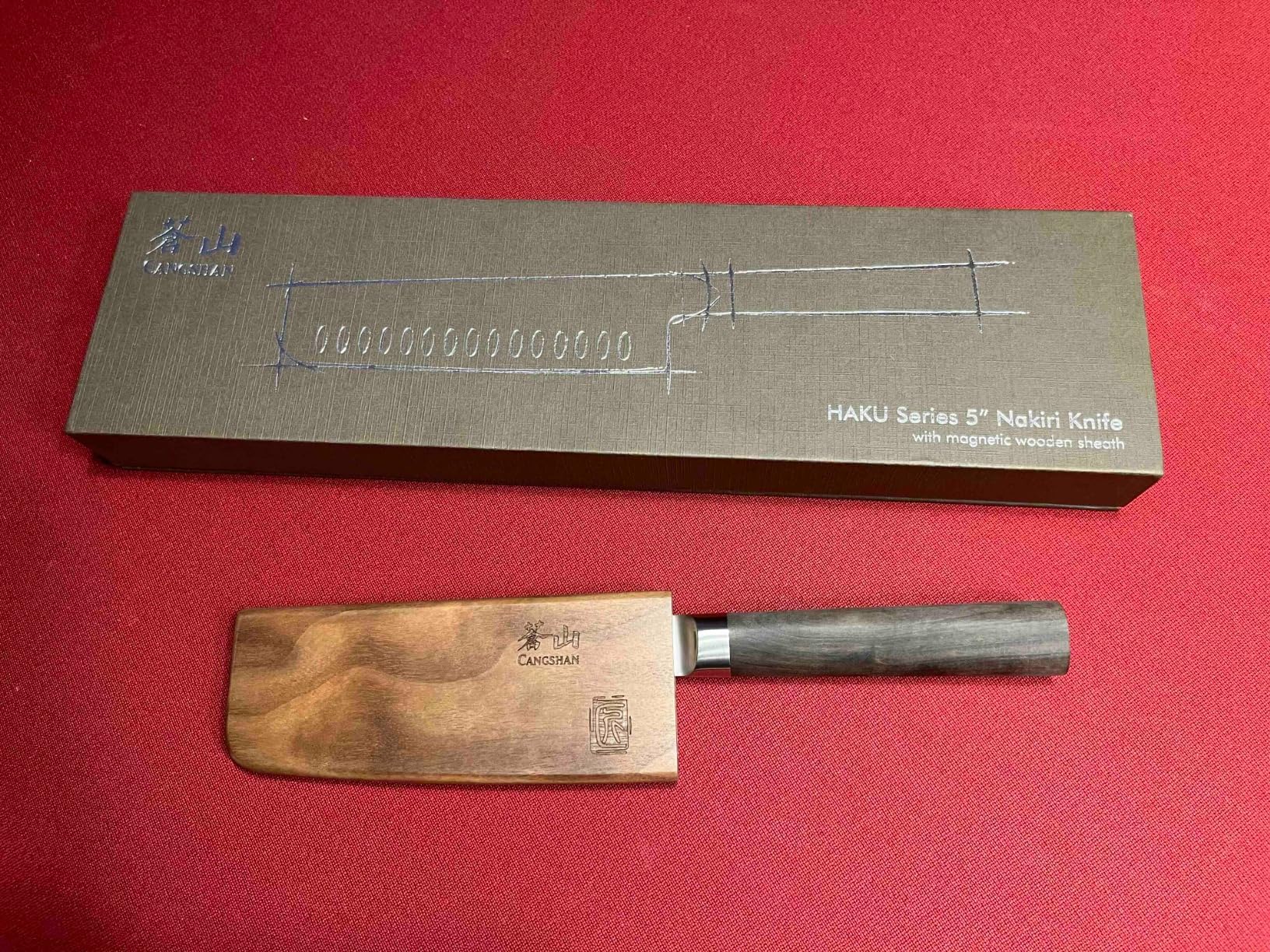 Cangshan HAKU Series 5-Inch Nakiri Knife with Sheath, X-7 Damascus Steel - Customer Photo 1