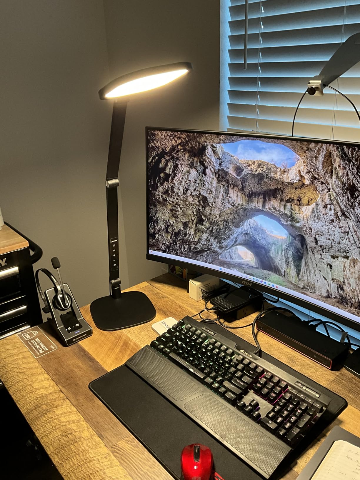 LitONES LED Desk Lamp for Home Office, Eye-Caring Diffused Desk Light, 3 Color Temperature 10 Brightness Computer Light, Dimmable Desk Light with Memory & Timer Func, Metal Swing Arm Table Lamp - Customer Photo 2