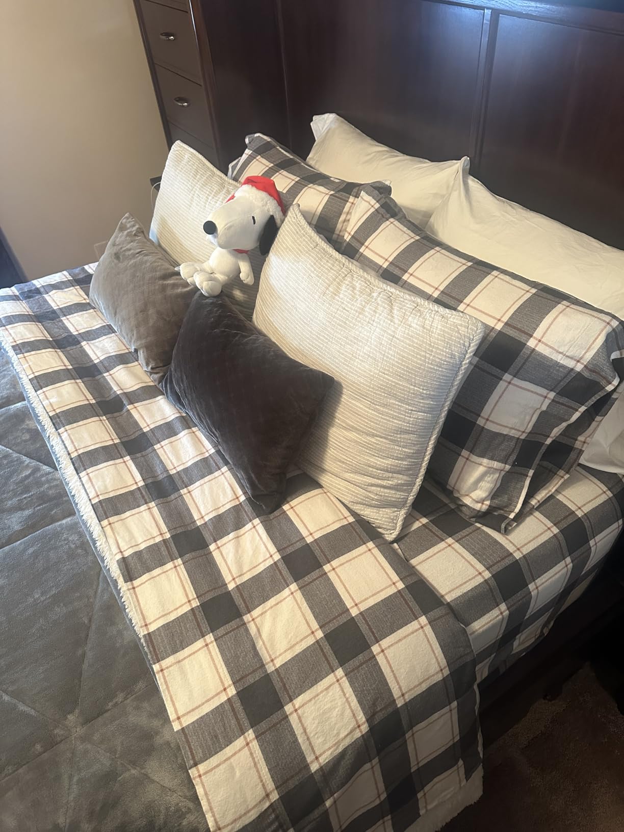 RUVANTI Flannel Sheets Queen Size - GOTS Certified 100% Organic Cotton, 4 Piece Warm, Soft & Breathable Set, Deep Pocket Snug Fit, Double Brushed Cozy All Season Bedding, Spruce Blue - Customer Photo 4
