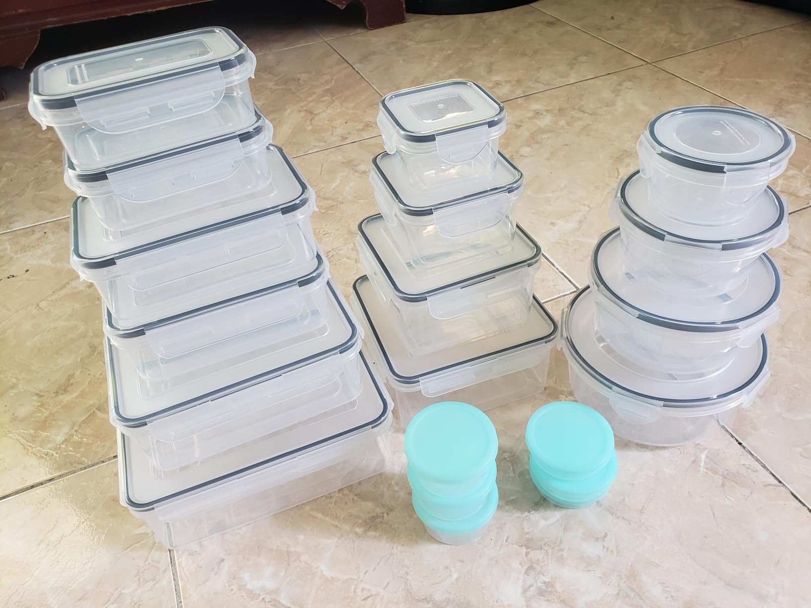 40 Piece Food Storage Containers with Lids(20 Containers & 20 Lids), BPA-Free Plastic Food Containers for Kitchen Storage and Organization, Leak Proof Meal Prep Container, Includes Labels & Pen - Customer Photo 1