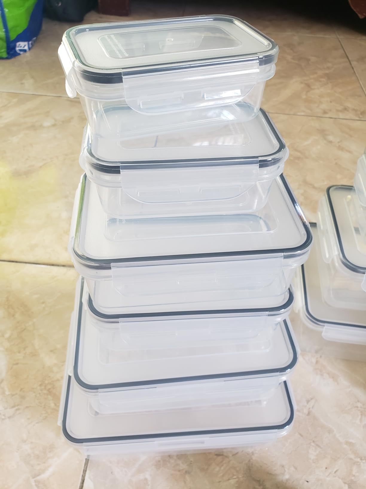 40 Piece Food Storage Containers with Lids(20 Containers & 20 Lids), BPA-Free Plastic Food Containers for Kitchen Storage and Organization, Leak Proof Meal Prep Container, Includes Labels & Pen - Customer Photo 2