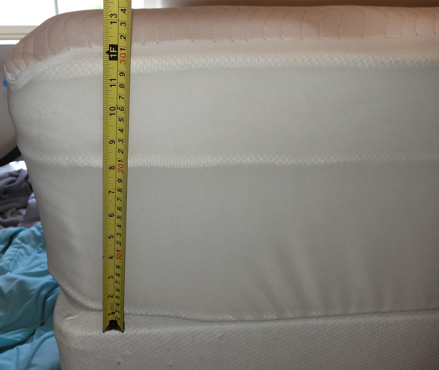 AllerEase CleanBoost Plush Knit Mattress Protector Waterproof Particle Barrier Temperature Balancing Soft Plush Comfort Machine Washable Fitted Cover with Elastic Anchor Bands Mattress Cover, Queen - Customer Photo 2