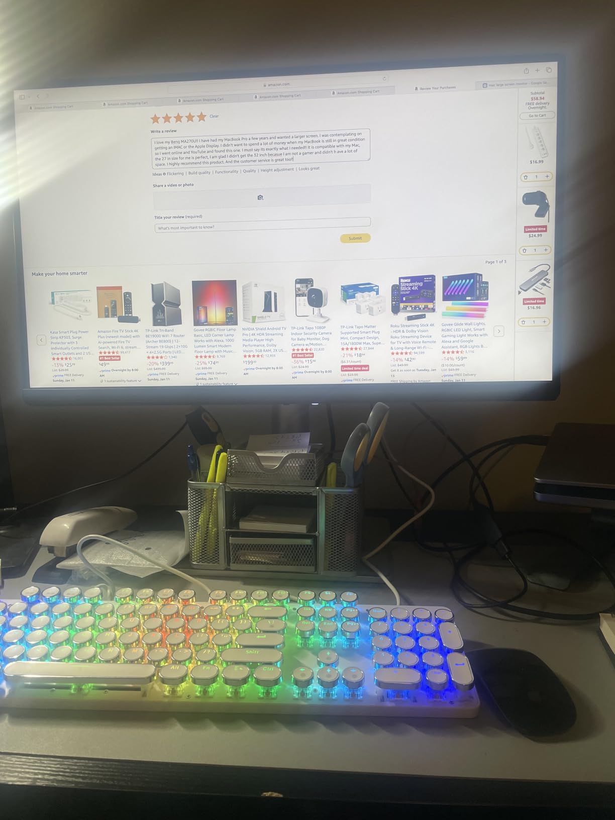 BenQ MA320U 32 4K 3844x2160 Monitor for MacBook Pro/Air, Dual USB-C, 90W Power Delivery, Mac Color Match, USB Hub, Brightness & Volume Control on Mac, Height & Tilt Adjustable Stand, P3 Color Gamut customer photo 1