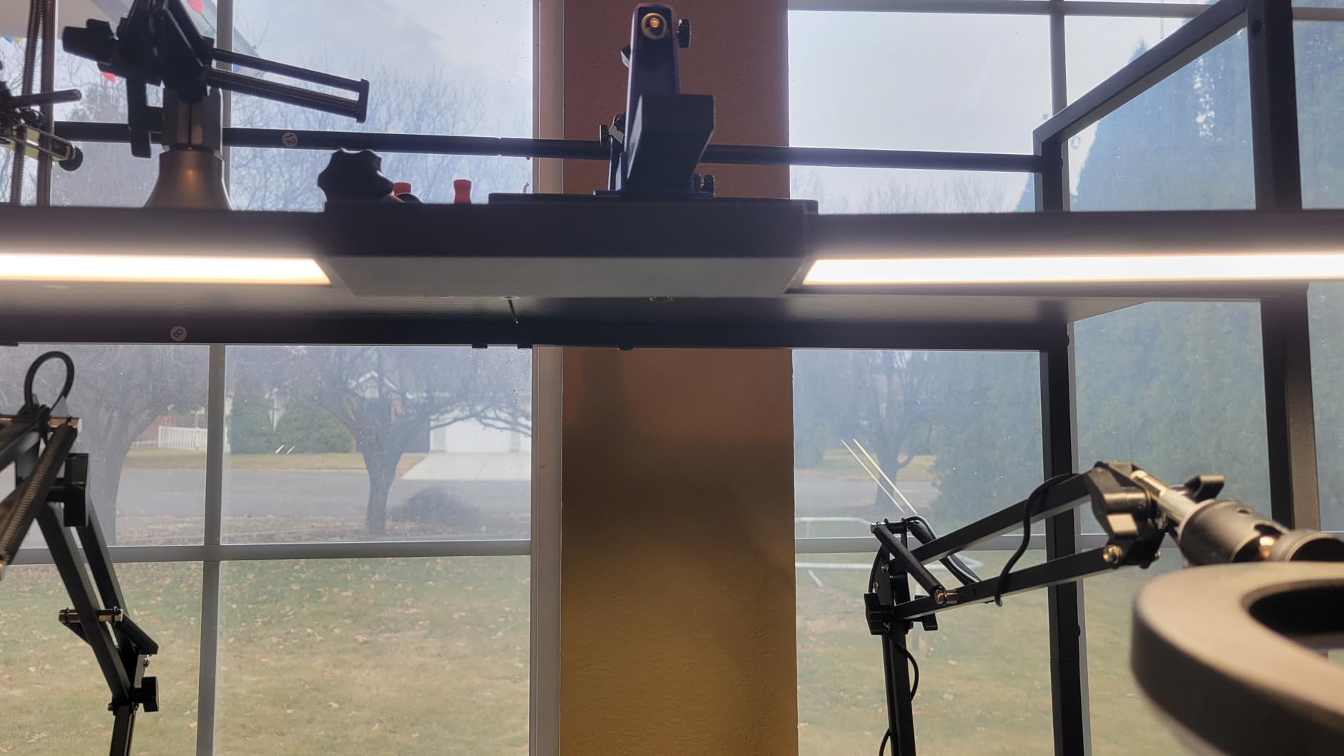 LED Desk Lamp with Clamp, Architect Desk Lamp with Remote, Flexible Swing Arm Desk Light with Dual LED Light, Stepless Dimming, 5 Color Mode & 4 Brightness for Sewing Painting Drafting Crafting - Customer Photo 1