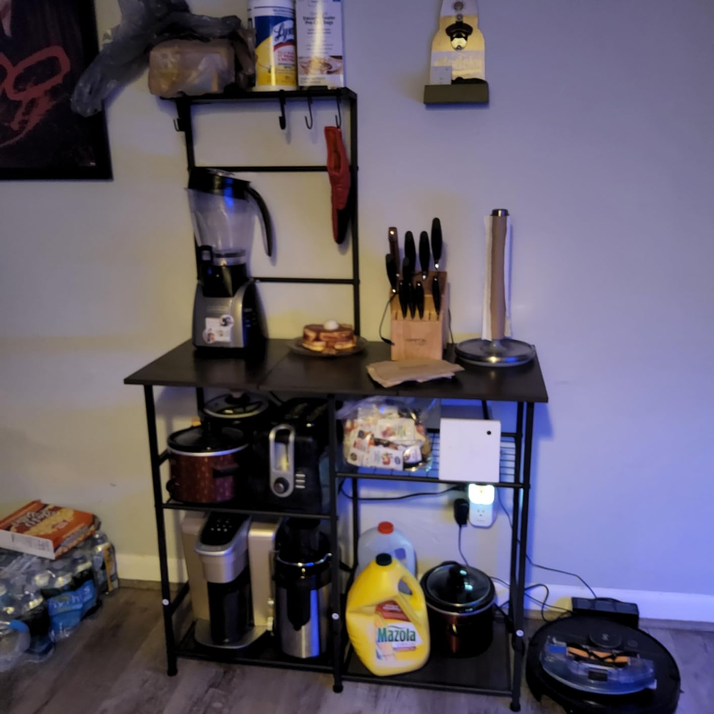 Baker's Rack for Kitchen with Storage, Microwave Stand with Adjustable Shelves and 10 S Hooks, 6-Tier Coffee Bar Station, Kitchen Shelves for Spices, Pots, Rustic Brown - Customer Photo 1