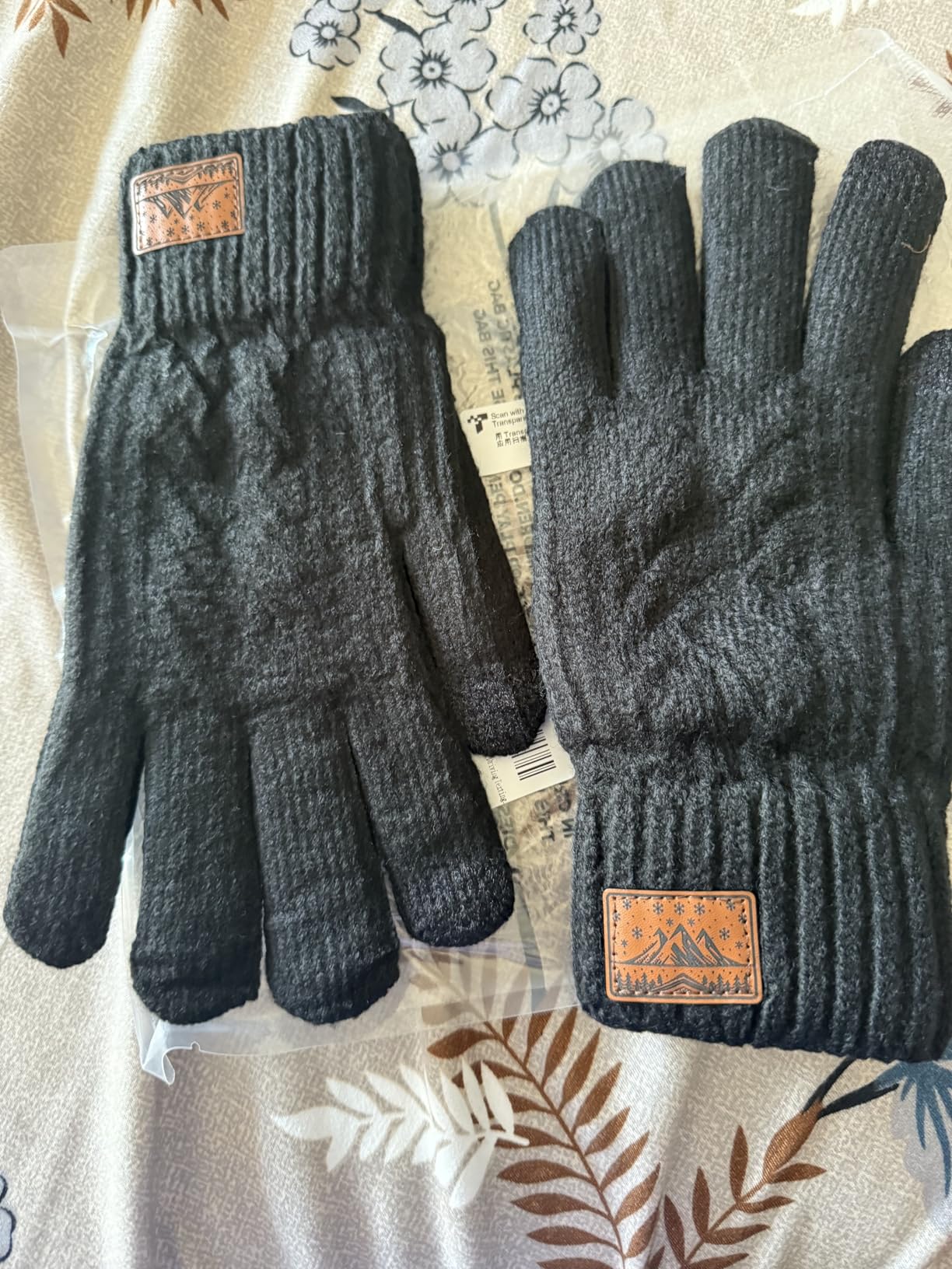 Winter Gloves for Men Women-Warm TouchScreen Cold Weather Gloves,Wool Knit Thermal Adults Gloves for Driving Texting - Customer Photo 1