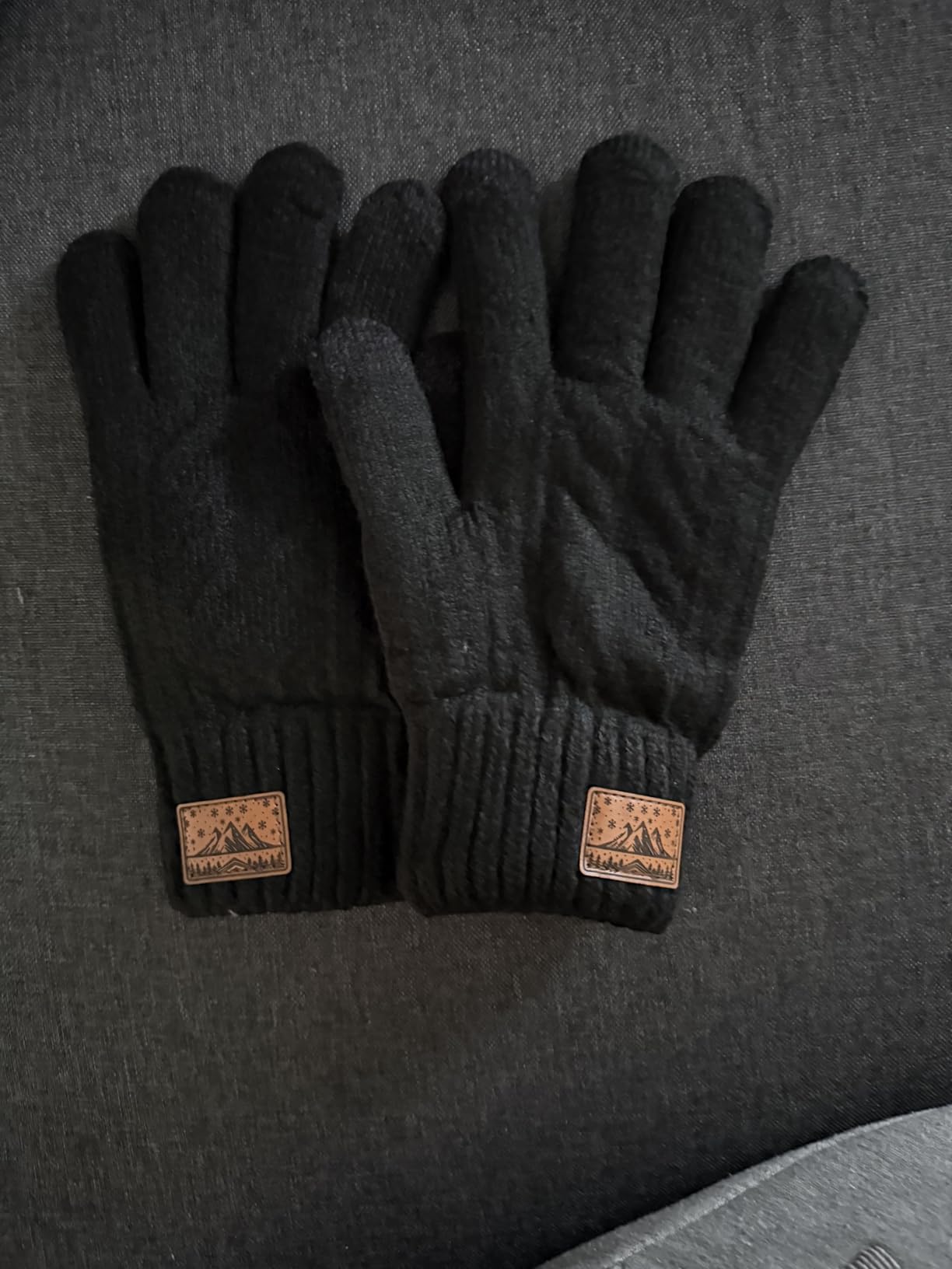 Winter Gloves for Men Women-Warm TouchScreen Cold Weather Gloves,Wool Knit Thermal Adults Gloves for Driving Texting - Customer Photo 2