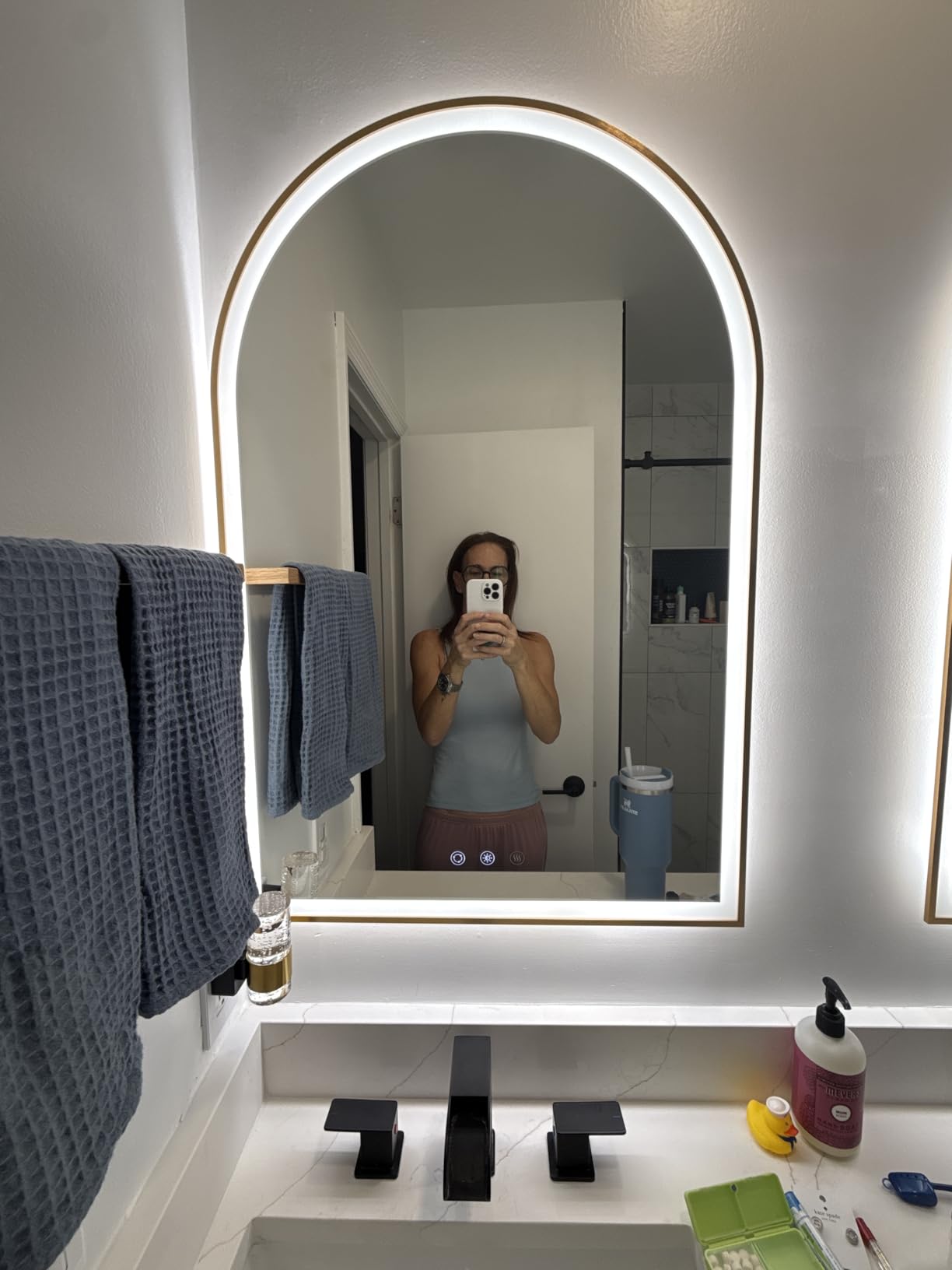 Arched Backlit Mirror Bathroom 24