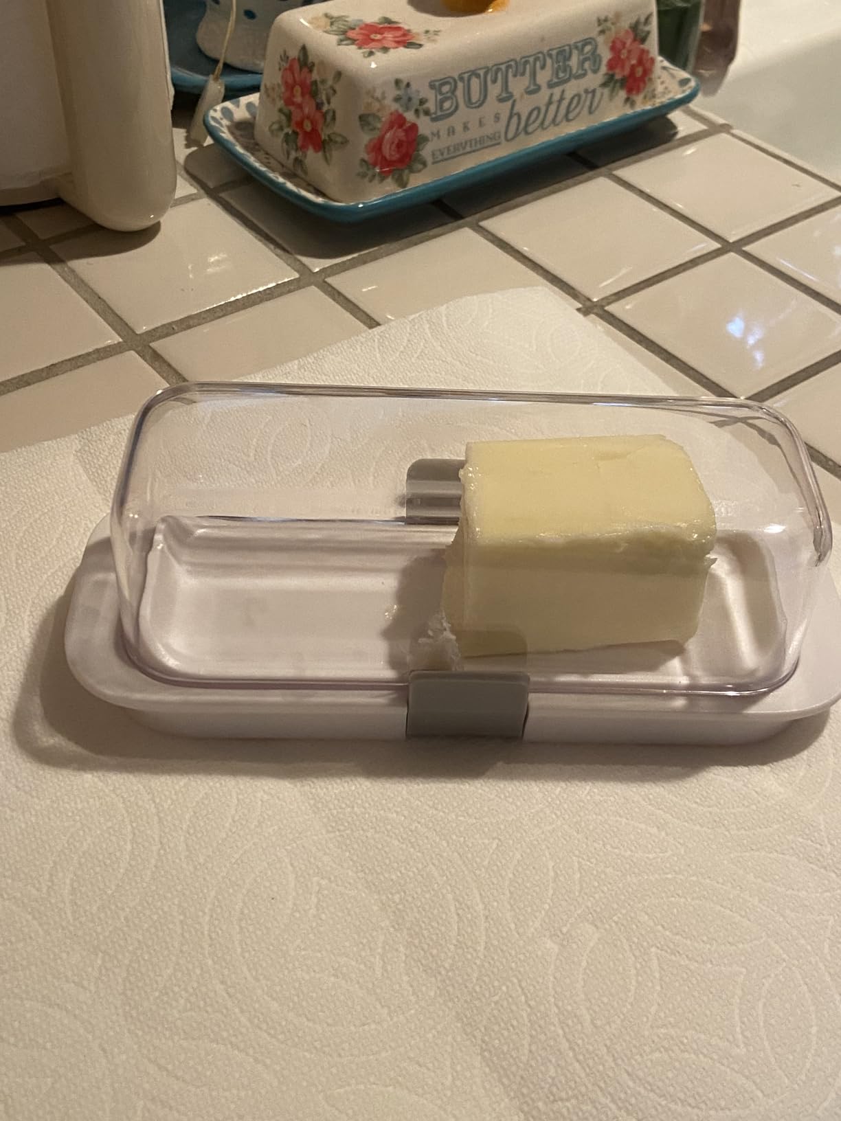 Pisol Butter Dish with Lid for Countertop and Refrigerator Door Shelf, Airtight Butter Keeper Container, Butter Holder for East/West Coast Butter, BPA-free, Microwave/Dishwasher Safe - Customer Photo 4