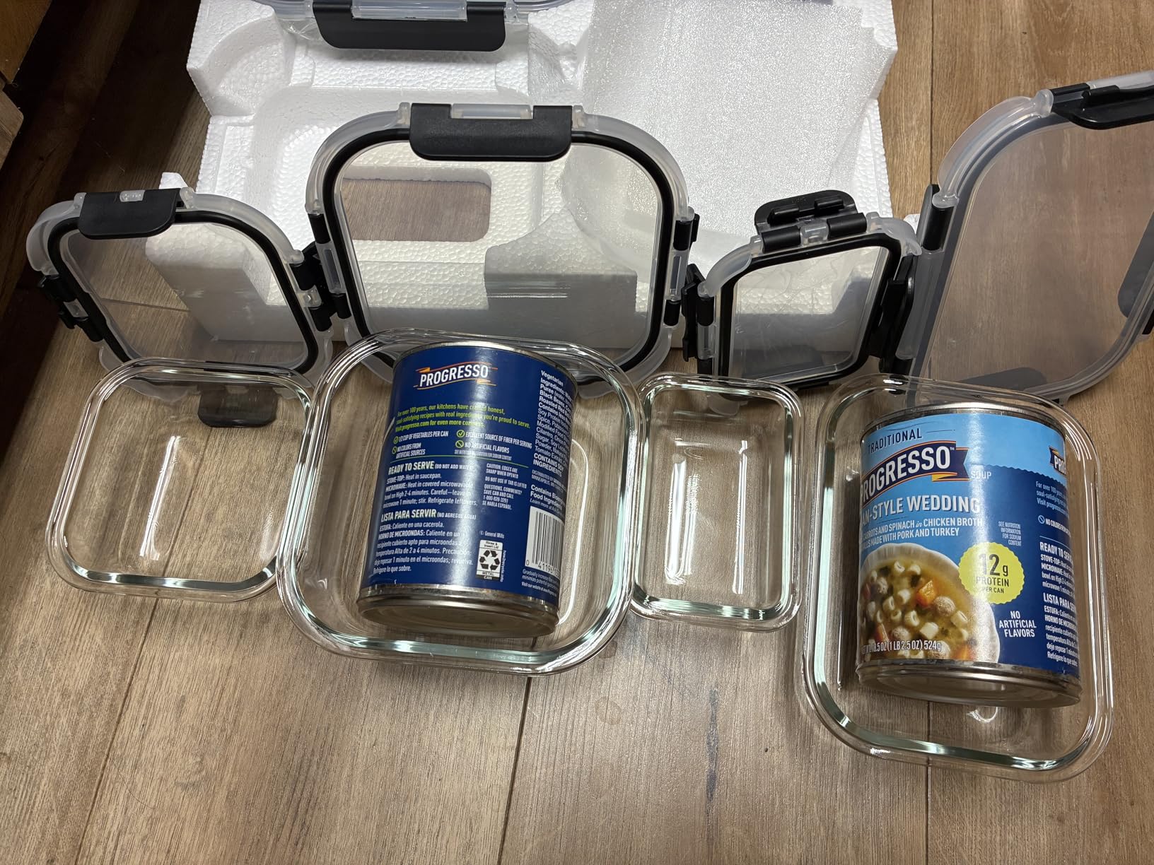 8 Pack Borosilicate Glass Food Storage Containers with Lids, Glass Meal Prep Containers, Airtight Bento Lunch Boxes with Snap Locks, Oven, Freezer and Dishwasher Safe, BPA Free, Kitchen Storage Set - Customer Photo 1