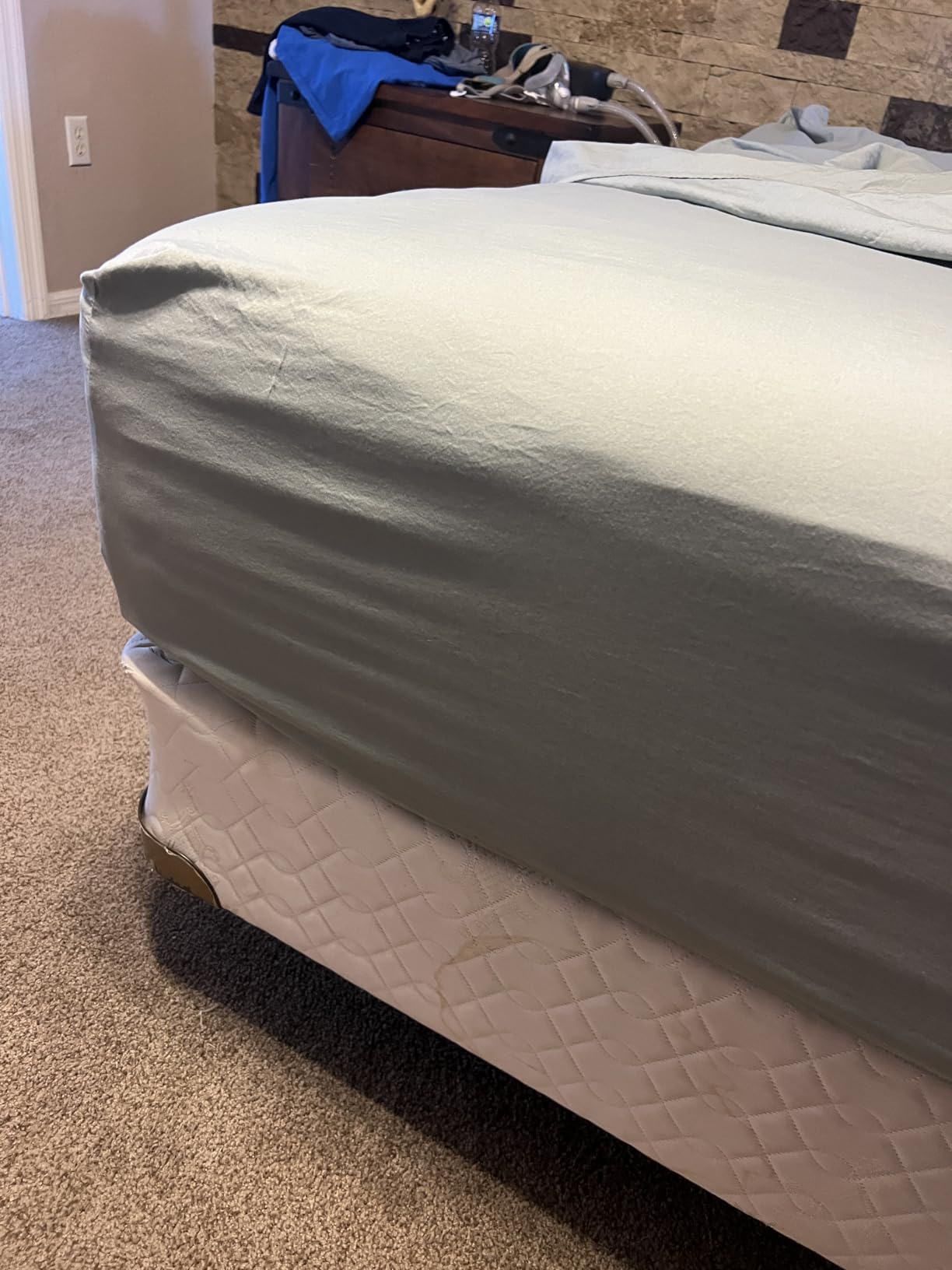 Shilucheng 100% Cotton Queen Size Sheets Set - 600 Thread Count，Luxury Egyptian Cotton Bed Sheets，5-Star Hotel Quality Sheets, Breathable & Cooling, 16 Inch Deep Pocket - 4 Piece (White, Queen) - Customer Photo 2