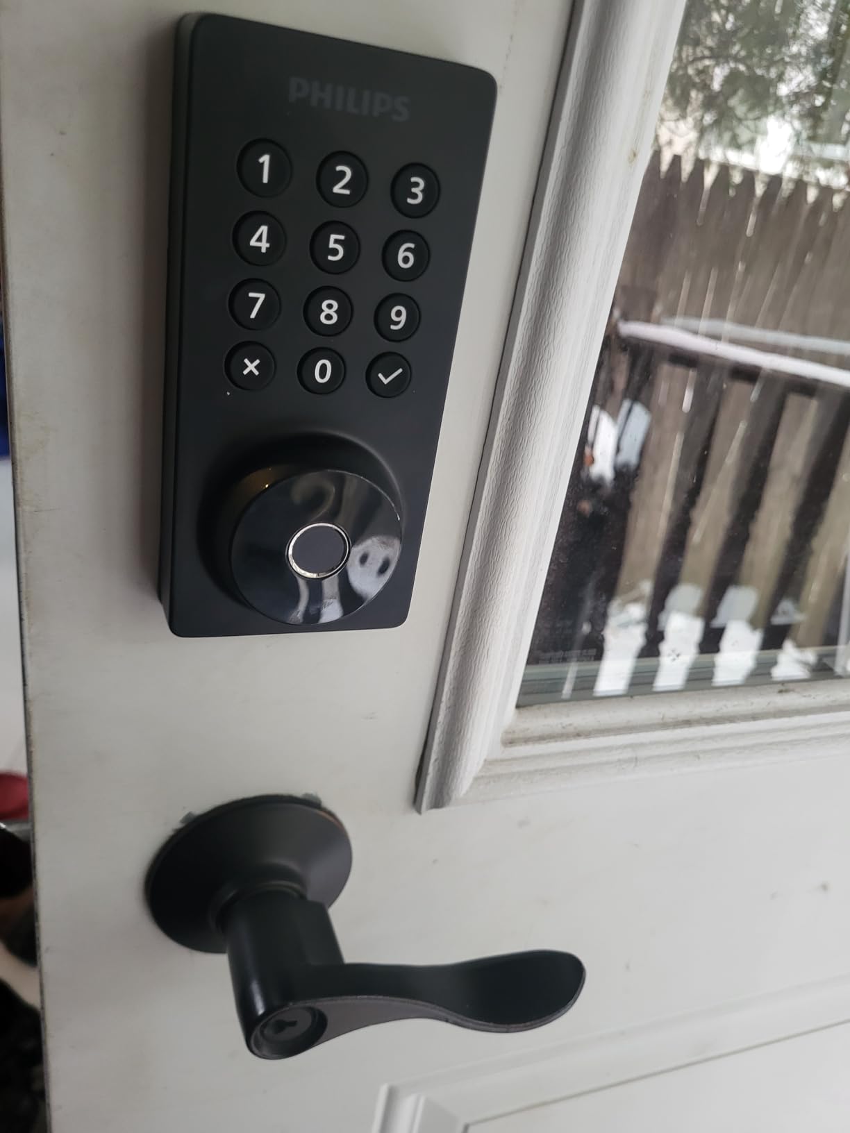 Philips Wi-Fi Door Lock, WiFi Smart Lock Keyless Entry Deadbolt for Front Door, Compatible with Alexa & Google Assistant, Remote Control, Built-in WiFi, APP Fingerprint Passcode Unlock, Auto Locking - Customer Photo 2