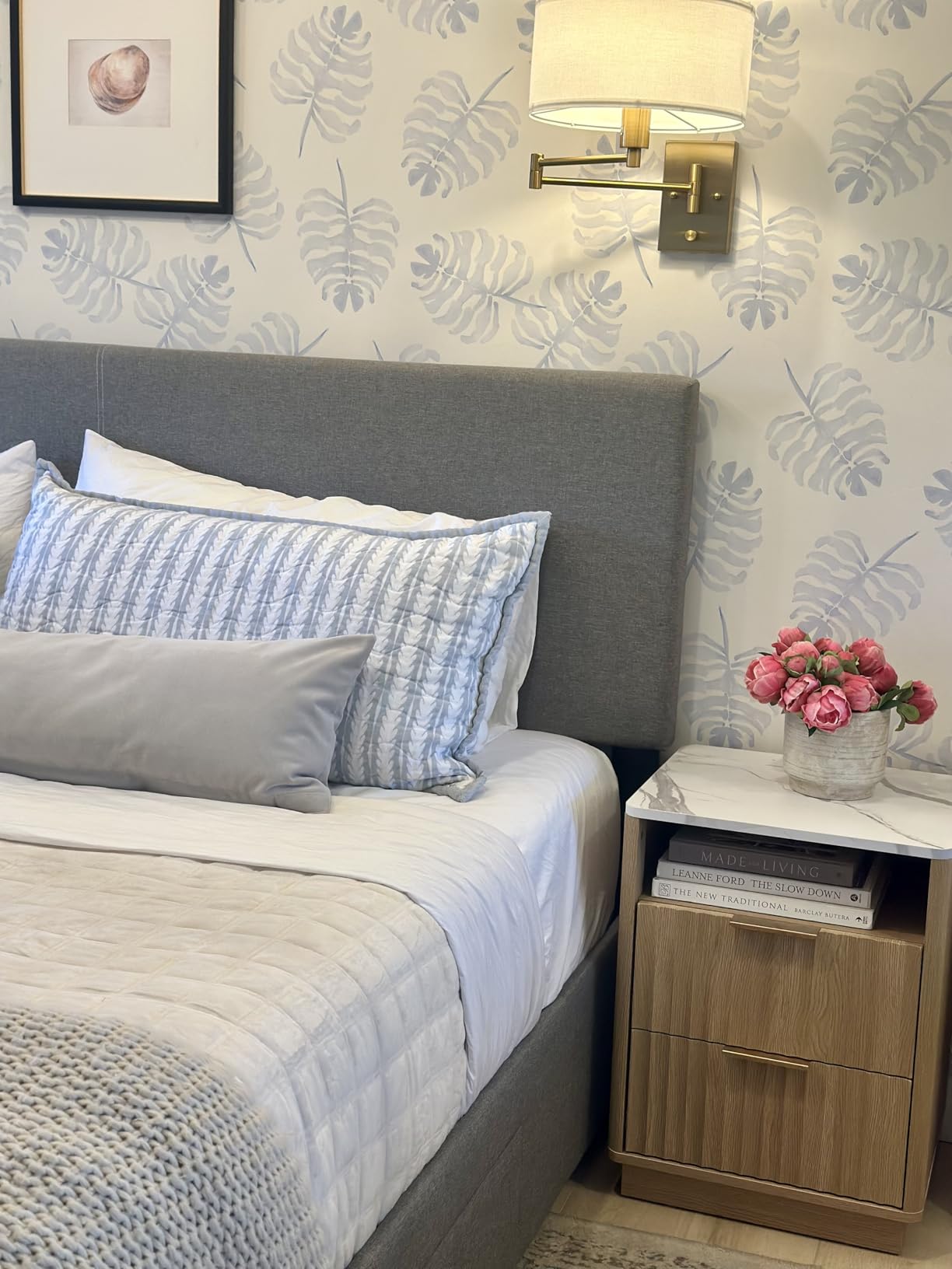 Fluted Nightstand, Night Stand Set 2, Nightstands Set of 2 with Charging Station, Wooden End Table with Drawer & Open Shelf, Modern Bedside Table for Bedroom, Curved Corners, Natural Oak Customer Review Fluted Nightstand, Night Stand Set 2, Nightstands Set of 2 with Charging Station, Wooden End Table with Drawer & Open Shelf, Modern Bedside Table for Bedroom, Curved Corners, Natural Oak - Customer Photo 2