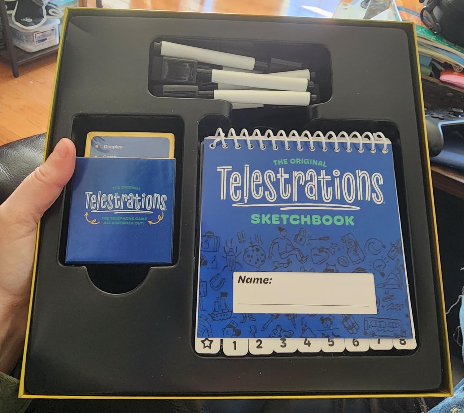 Telestrations 8 Player 2nd Edition Board Game, Award Winning Hilarious and Unpredictable Must Have Party Game with a New Look, Sketch What Your Read Then Guess What You Saw, 4-8 Players, Ages 10+ Customer Review Telestrations 8 Player 2nd Edition Board Game, Award Winning Hilarious and Unpredictable Must Have Party Game with a New Look, Sketch What Your Read Then Guess What You Saw, 4-8 Players, Ages 10+ - Customer Photo 2