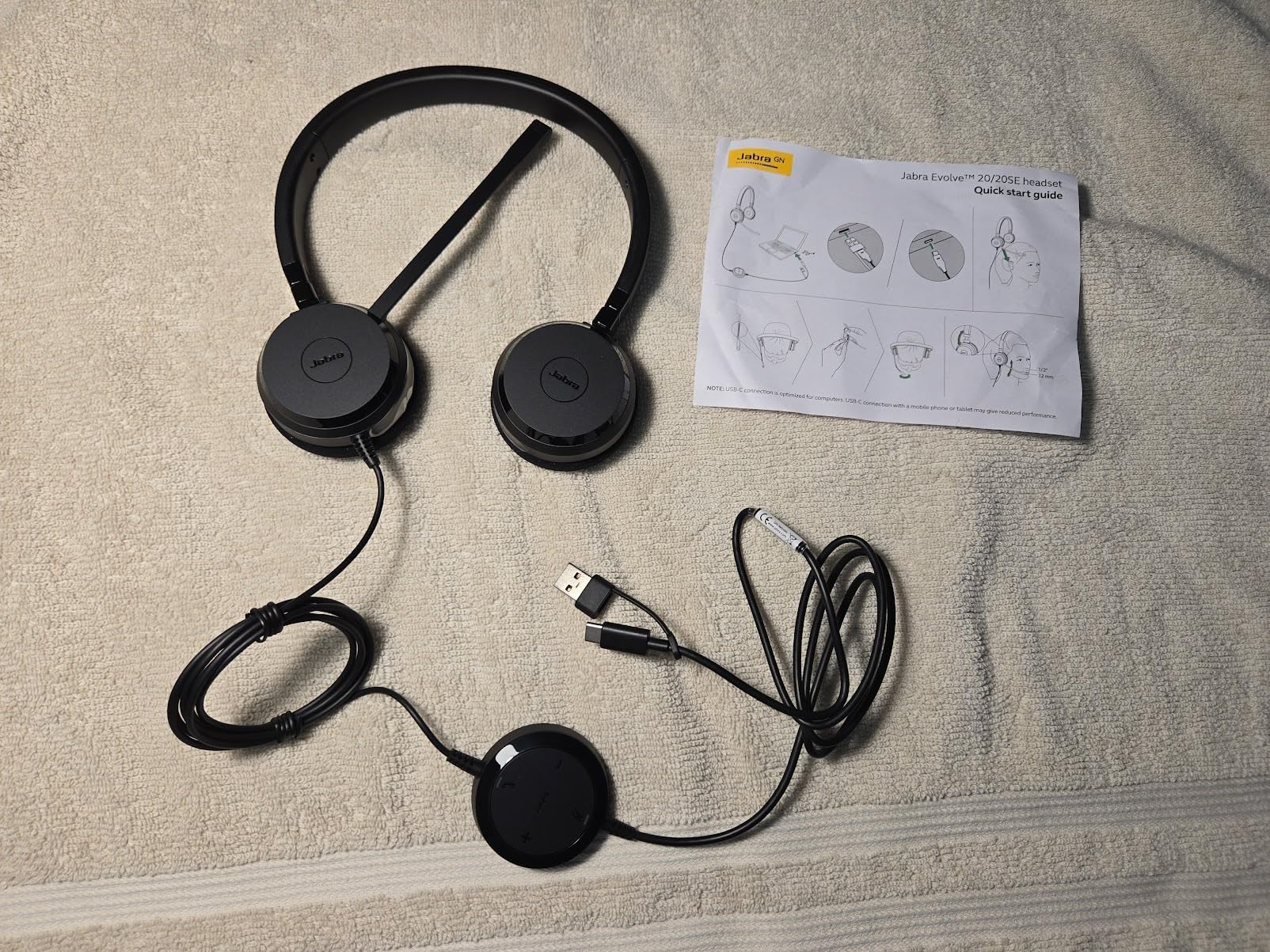Jabra Evolve 20 Wired Headset (2025 Edition) - Dual-Ear Set for Office and Work from Home - Call Control - All Platforms - USB-C/A Connectivity - Black Customer Review Jabra Evolve 20 Wired Headset (2025 Edition) - Dual-Ear Set for Office and Work from Home - Call Control - All Platforms - USB-C/A Connectivity - Black - Customer Photo 5